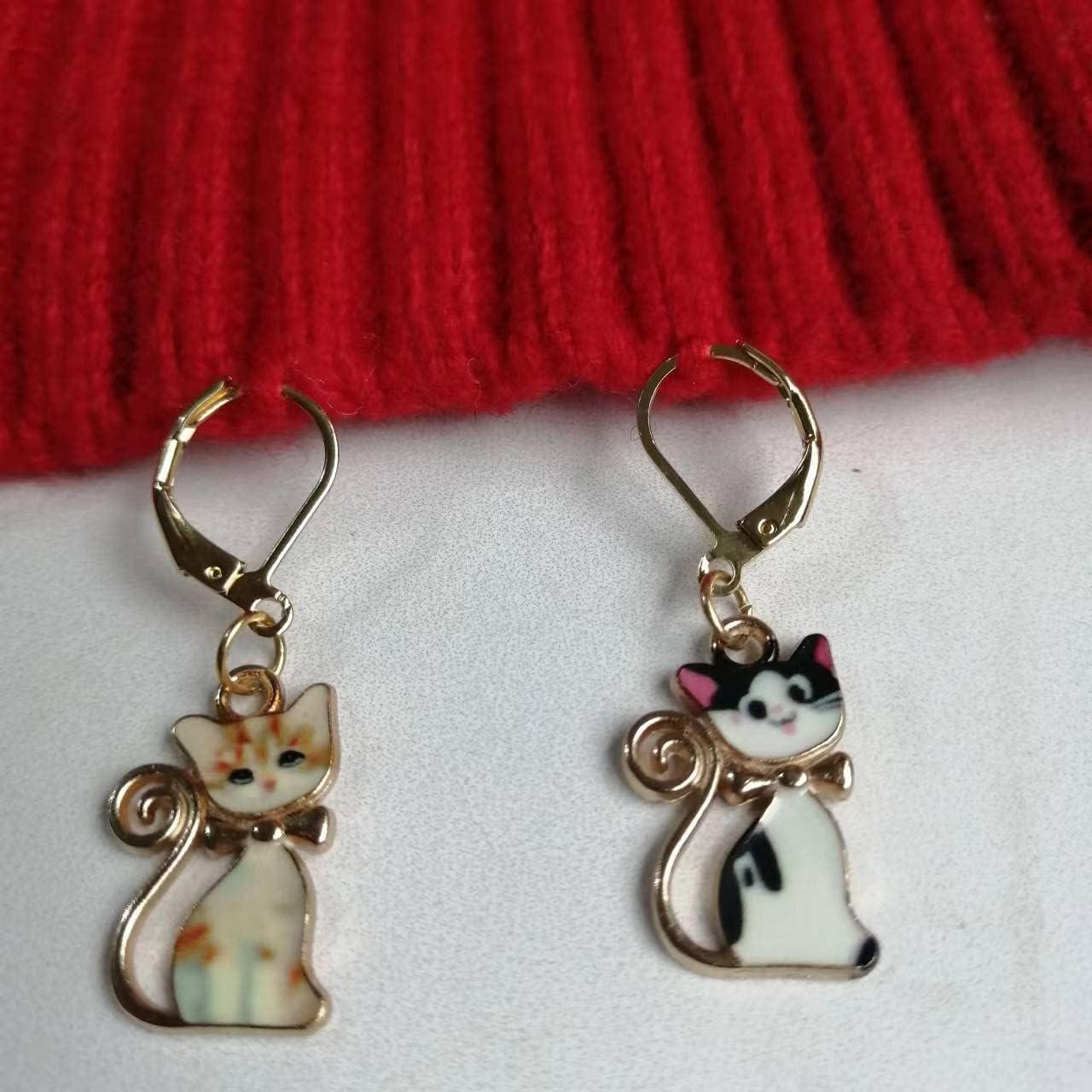 6 Marcadores de Puntos de Ganchillo Gato Removibles Metal