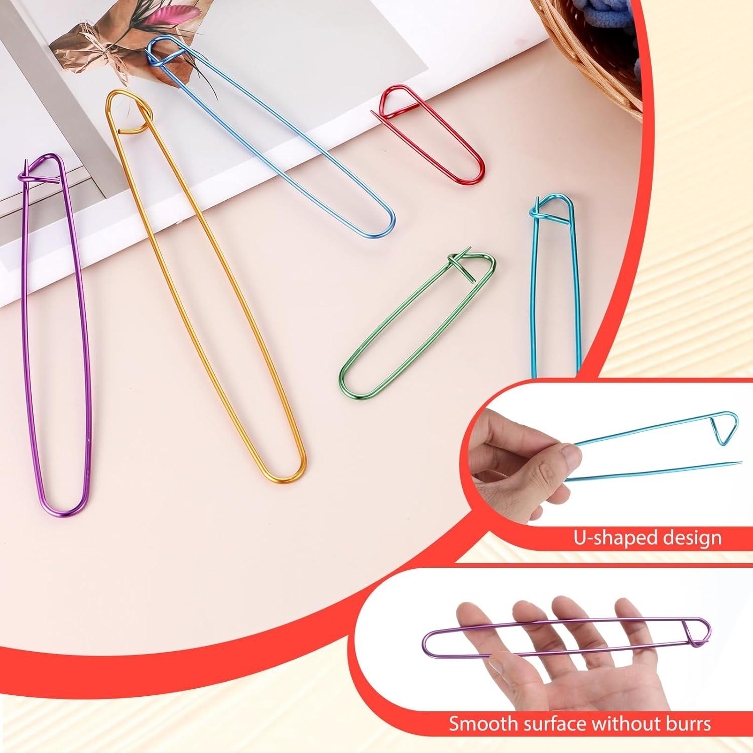 12 Sujetadores de Puntos de Tejido Larrel - 6 Tamaños Coloridos