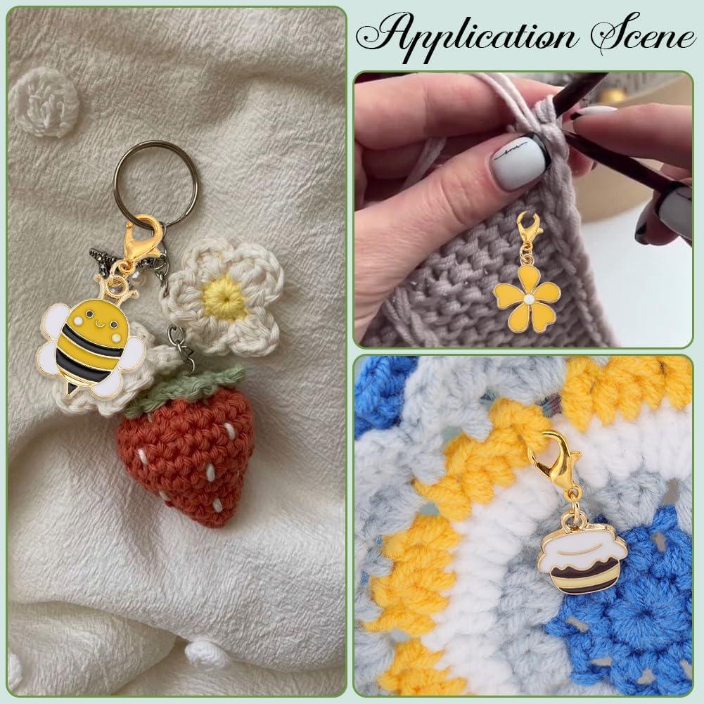 20 Marcadores de Puntos de Abeja SUNNYCLUE - Ganchillo DIY