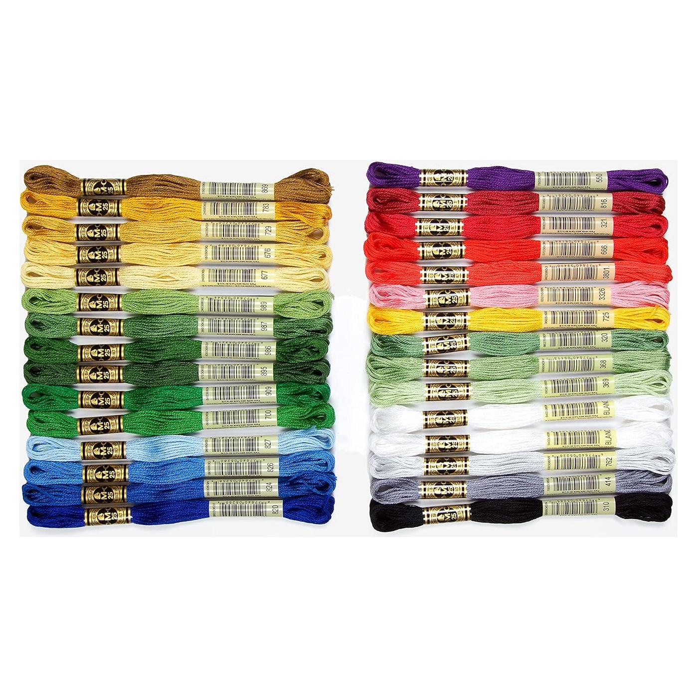 Hilo de Bordado DMC 100% Algodón 30 Madejas 8.7 Yardas