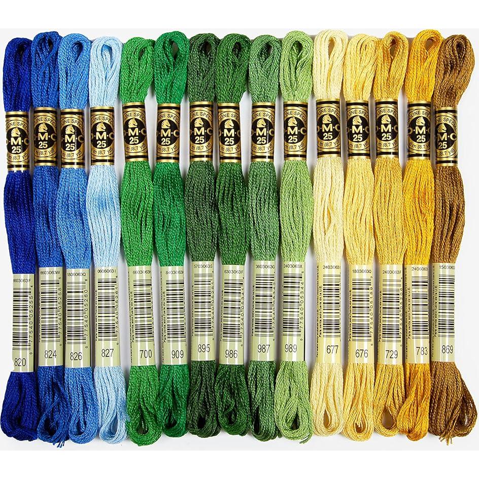 Hilo de Bordado DMC 100% Algodón 30 Madejas 8.7 Yardas