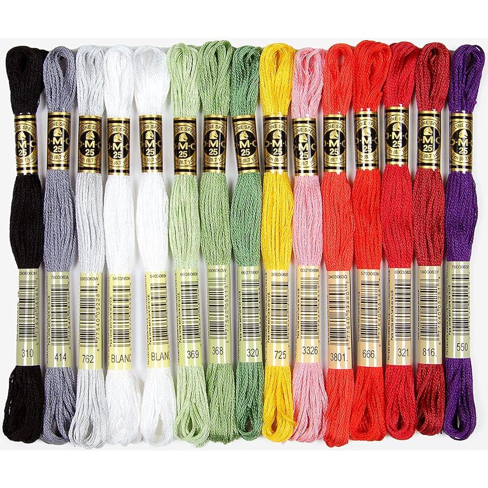Hilo de Bordado DMC 100% Algodón 30 Madejas 8.7 Yardas