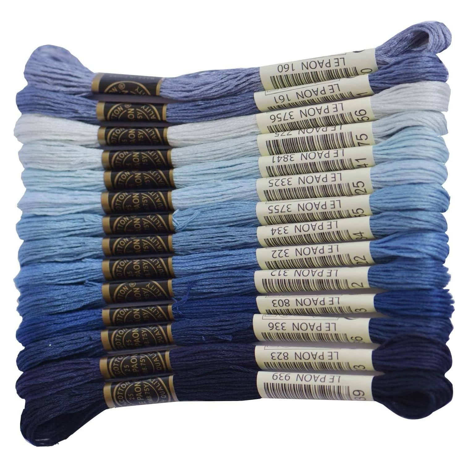 Hilo de Bordado LE PAON - 14 Madejas Algodón 100% - 7.52m Cada Una
