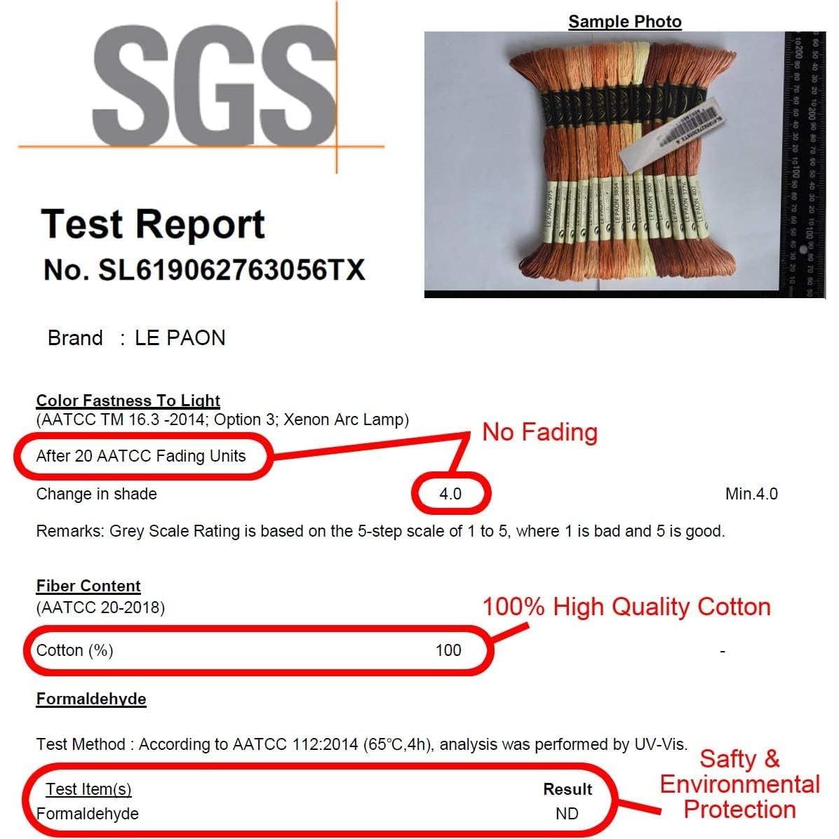 Hilo de Bordado LE PAON - 14 Madejas Algodón 100% - 7.52m Cada Una