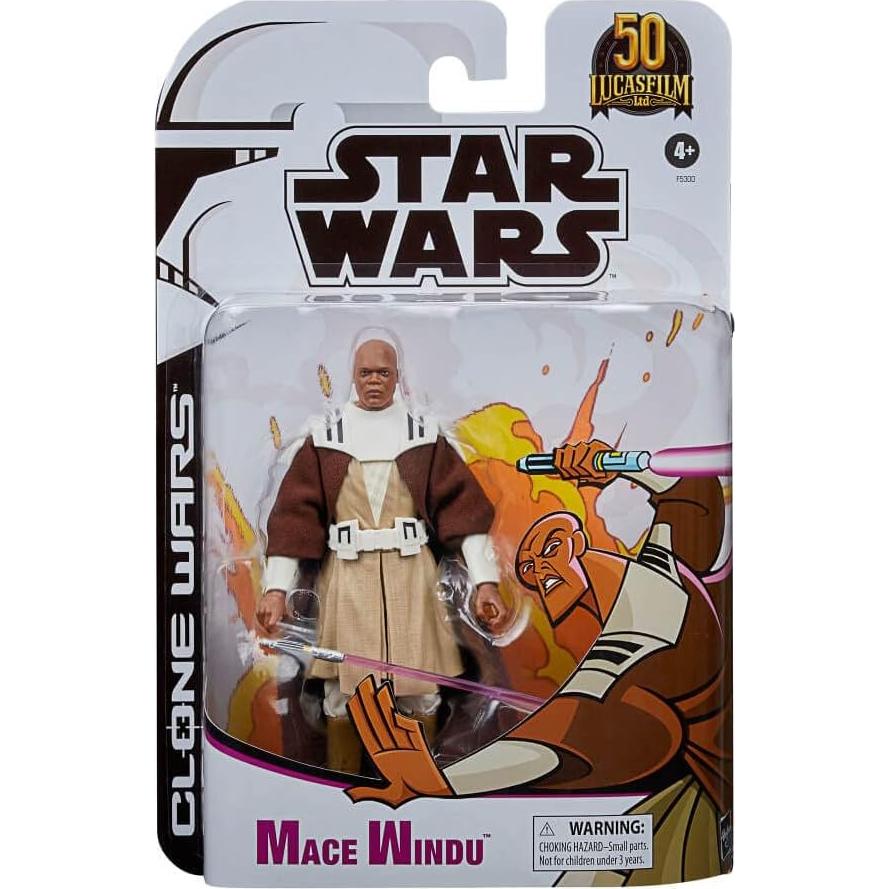 Figura de Acción Mace Windu 15.24 cm Star Wars Las Guerras Clon