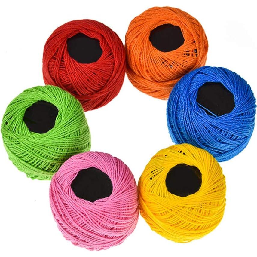 Juego de Hilo de Bordado EXCEART 16 Rollos Algodón Colores