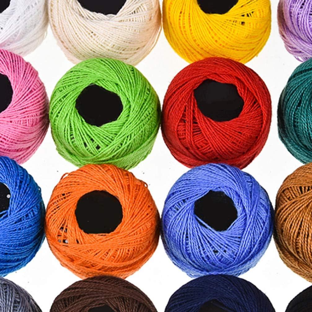 Juego de Hilo de Bordado EXCEART 16 Rollos Algodón Colores