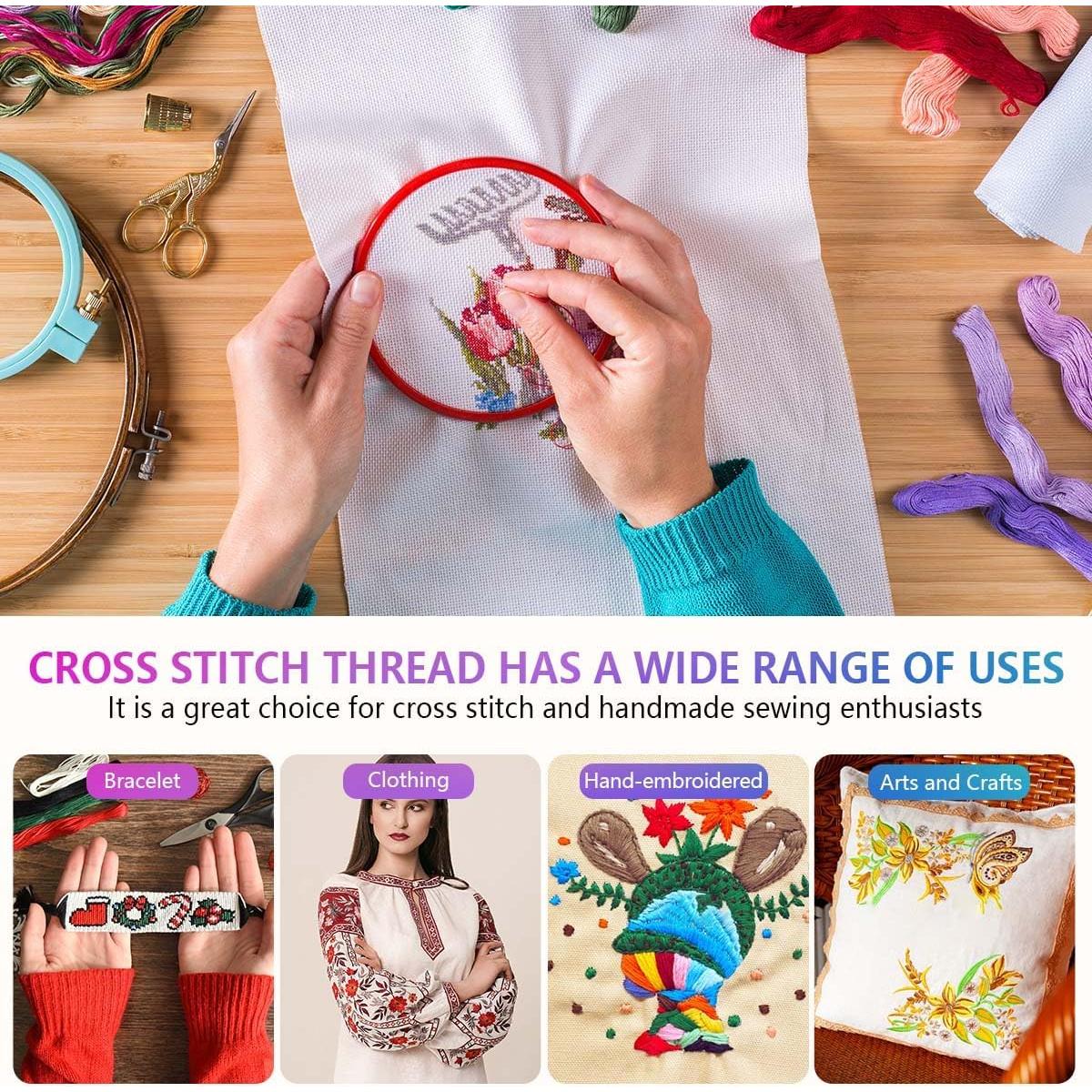 Hilo de Bordar OBTANIM 150 Madejas Algodón Poliester 8m