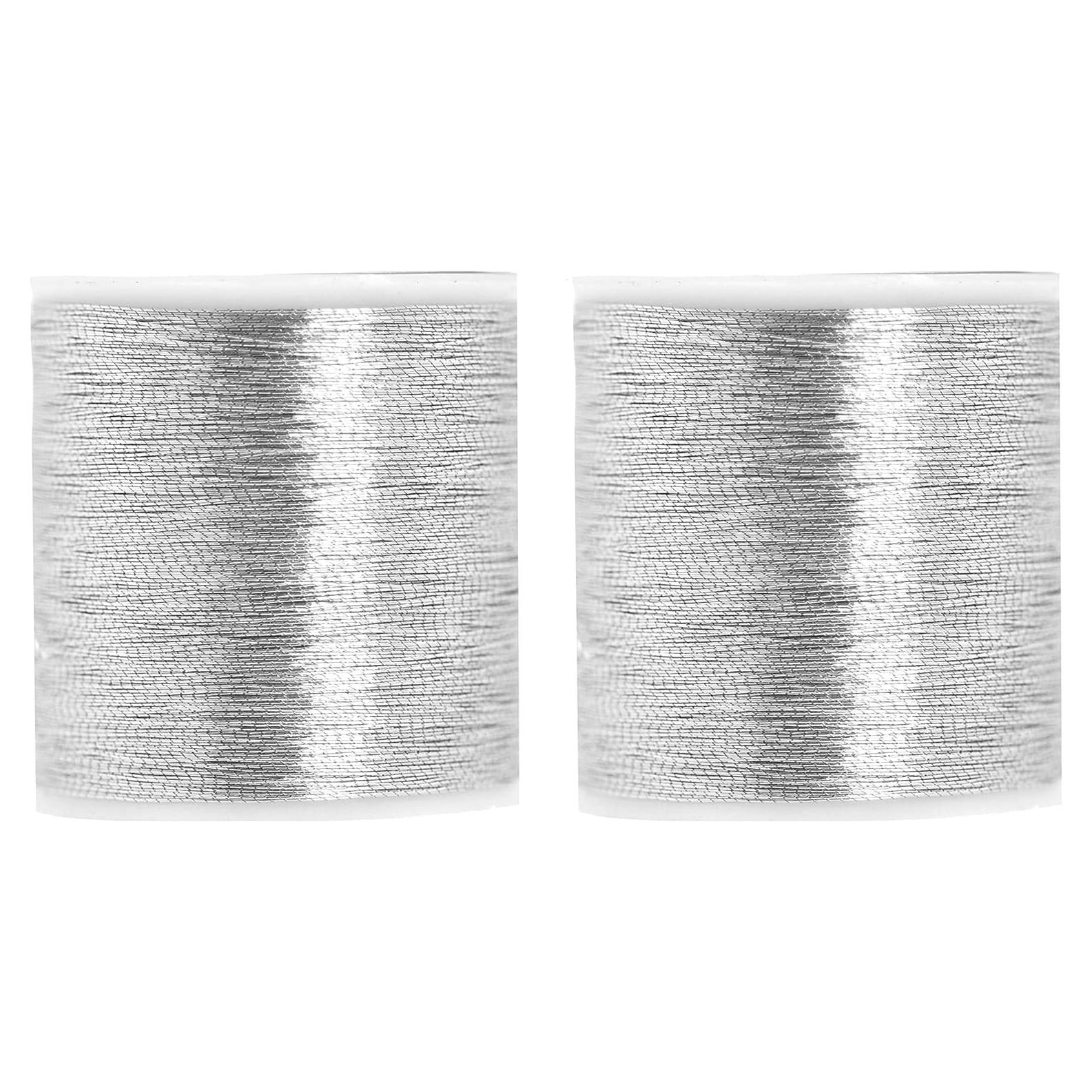 Hilo de Bordado Metálico Plateado Mandala Crafts 200M