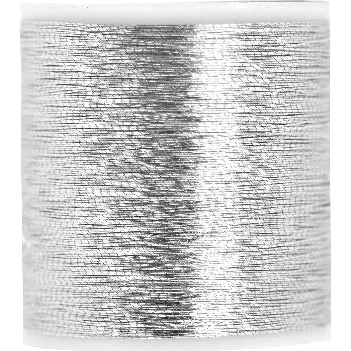 Hilo de Bordado Metálico Plateado Mandala Crafts 200M