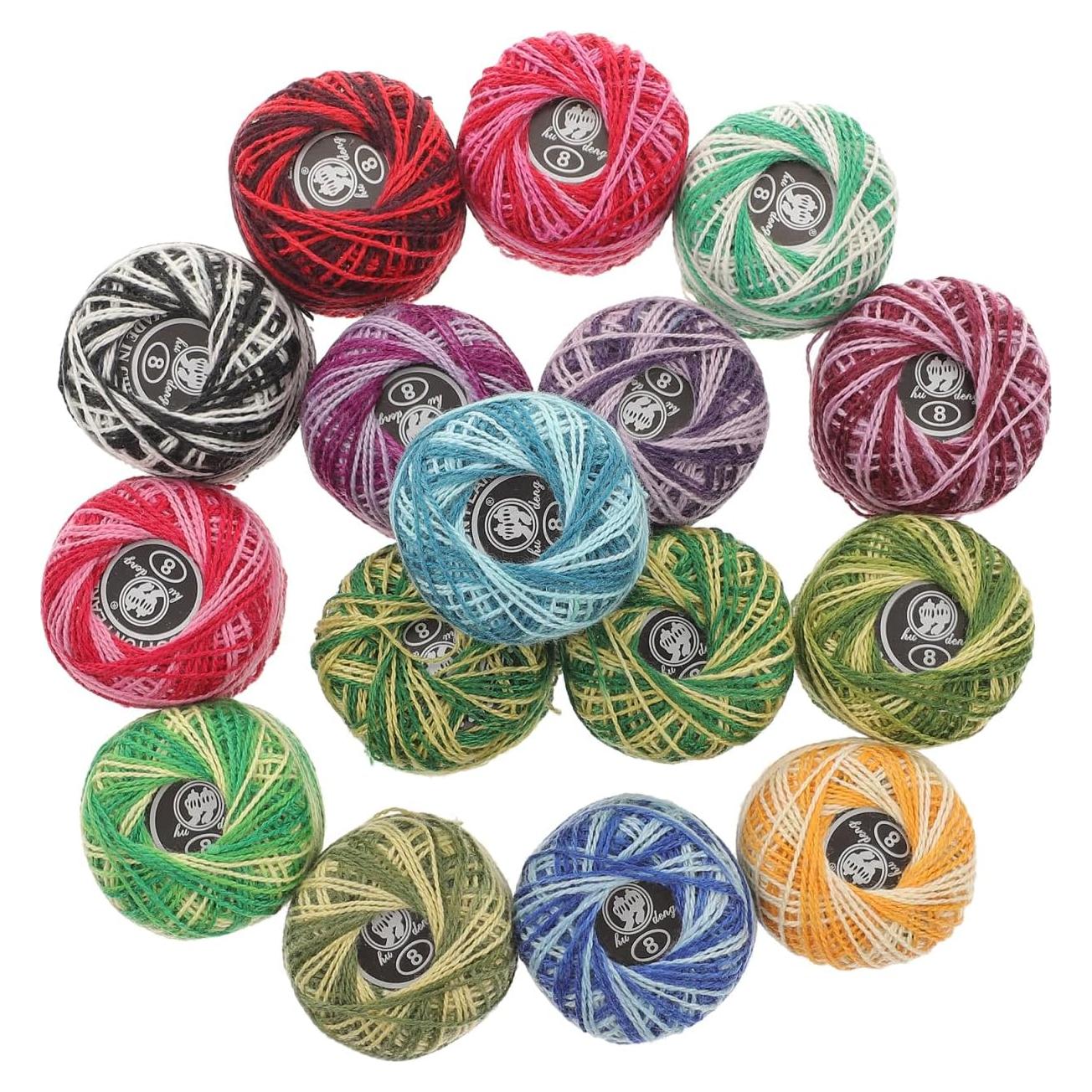 Hilo de Bordado de Algodón EXCEART 16 Rollos Mezcla de Colores