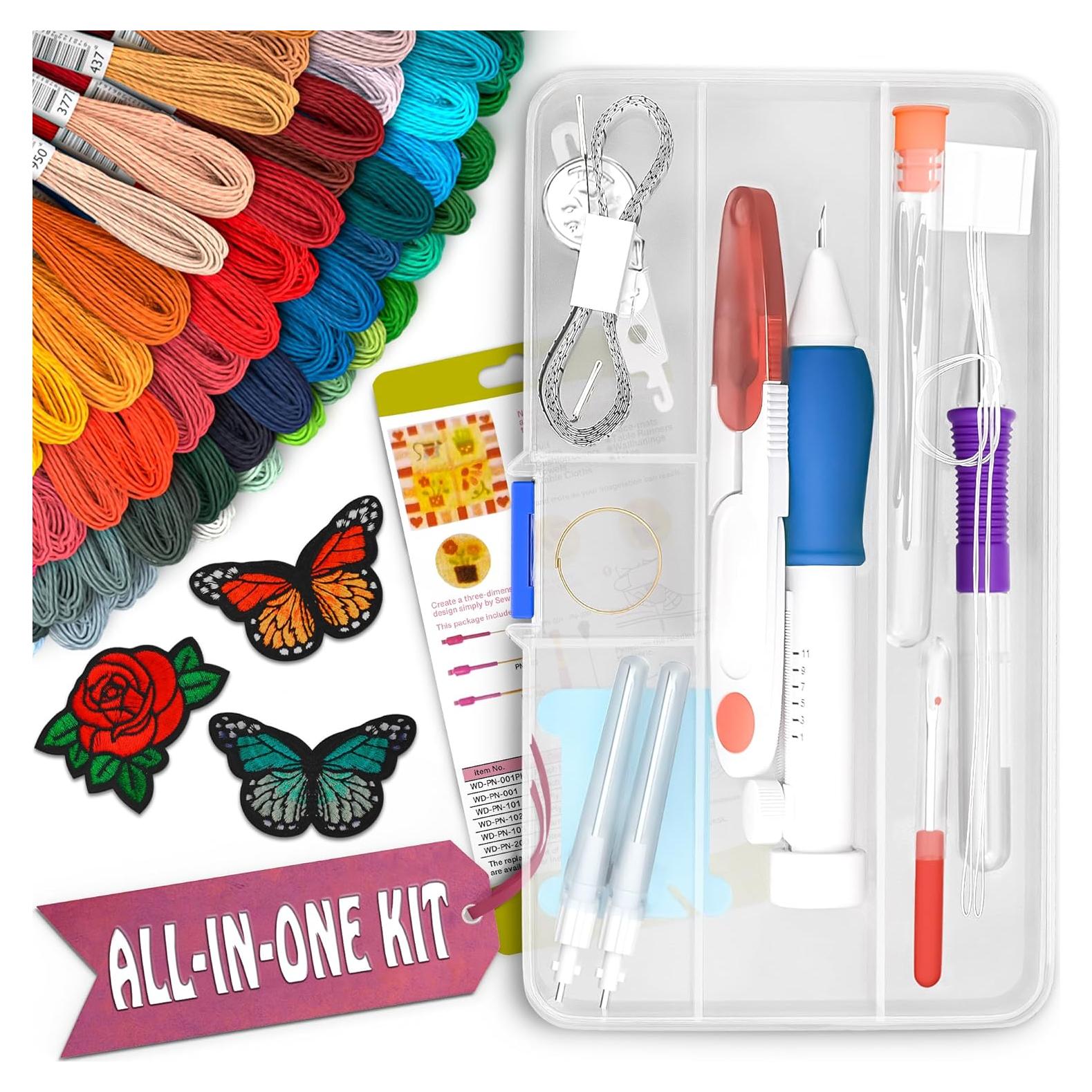 Kit de Bordado ZOKLU 137 Piezas con 100 Colores y Estuche