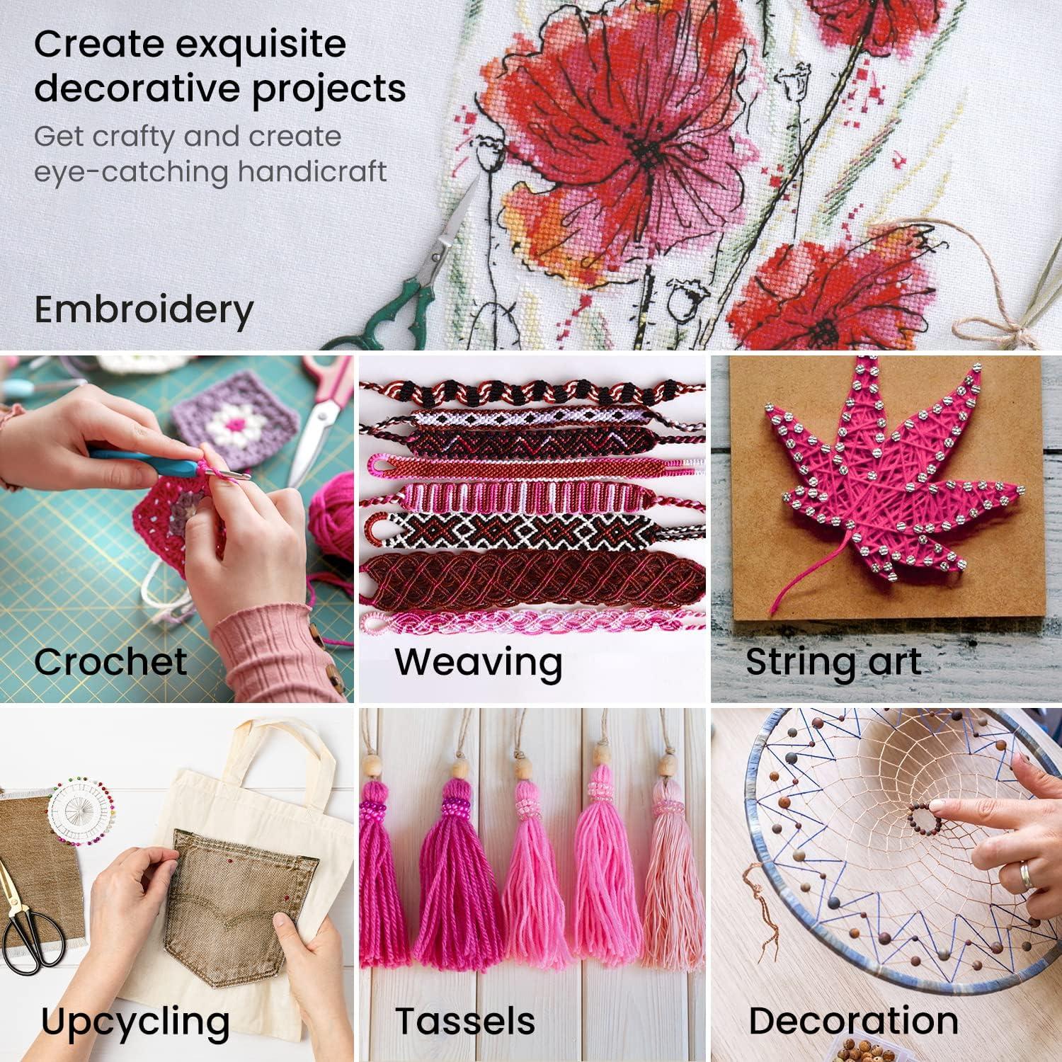 ARTEZA Hilo de Bordado 80 Madejas Algodón Mercerizado 640m