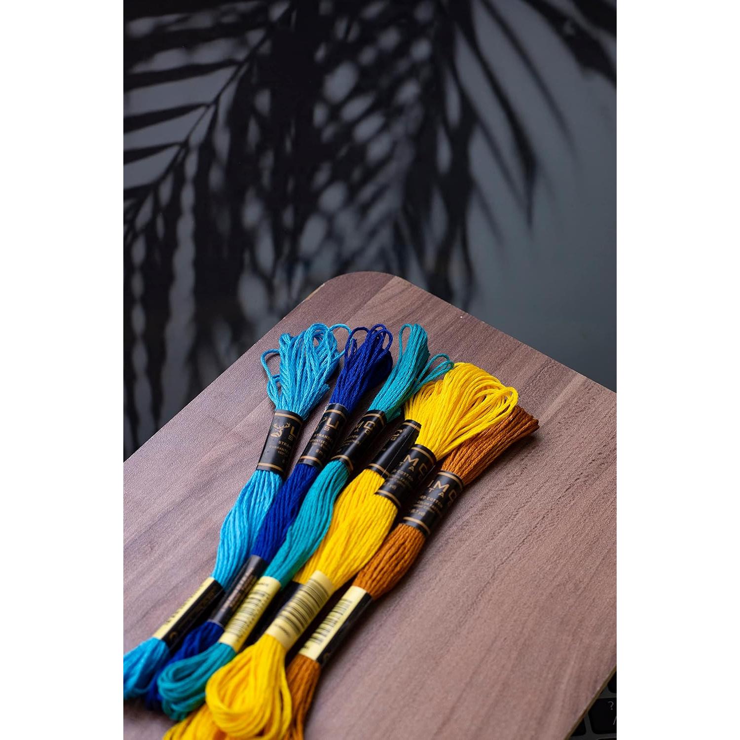 Paquete de 12 Hilos de Bordado UMC STAG 100% Algodón Egipcio