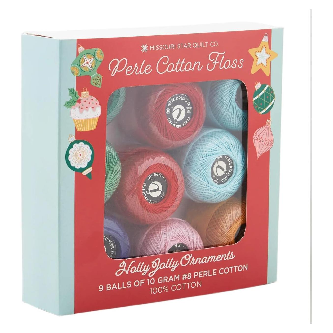 Hilos de Algodón Perle #8 Holly Jolly Missouri Star - 9 Bolas 10g