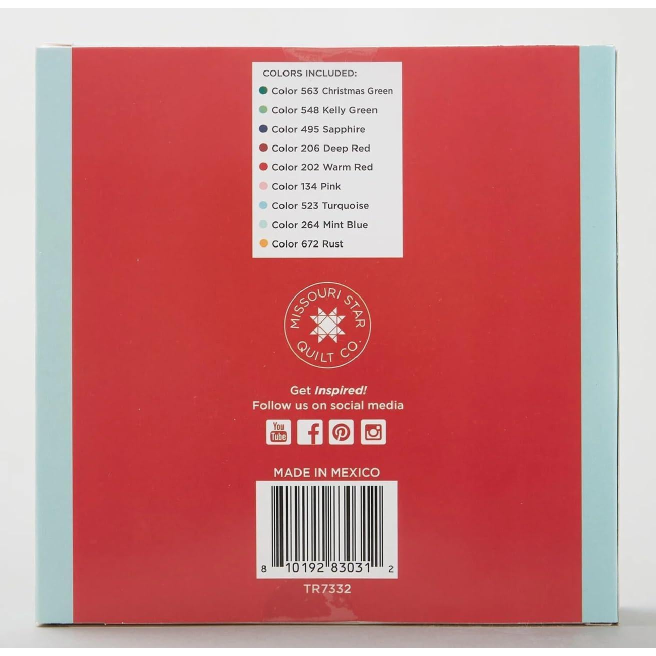 Hilos de Algodón Perle #8 Holly Jolly Missouri Star - 9 Bolas 10g