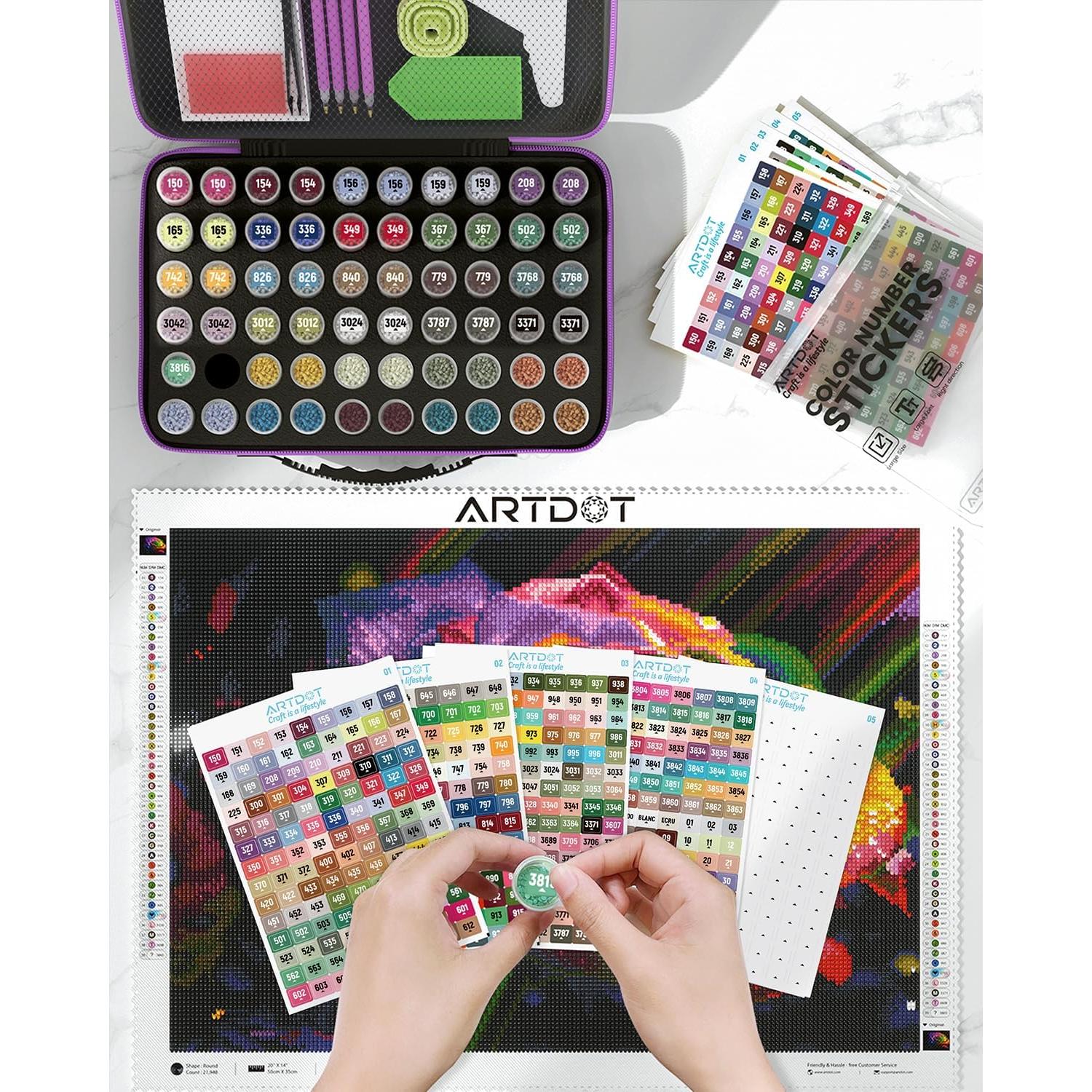Etiquetas Adhesivas ARTDOT 489 Colores para Almacenamiento de Arte