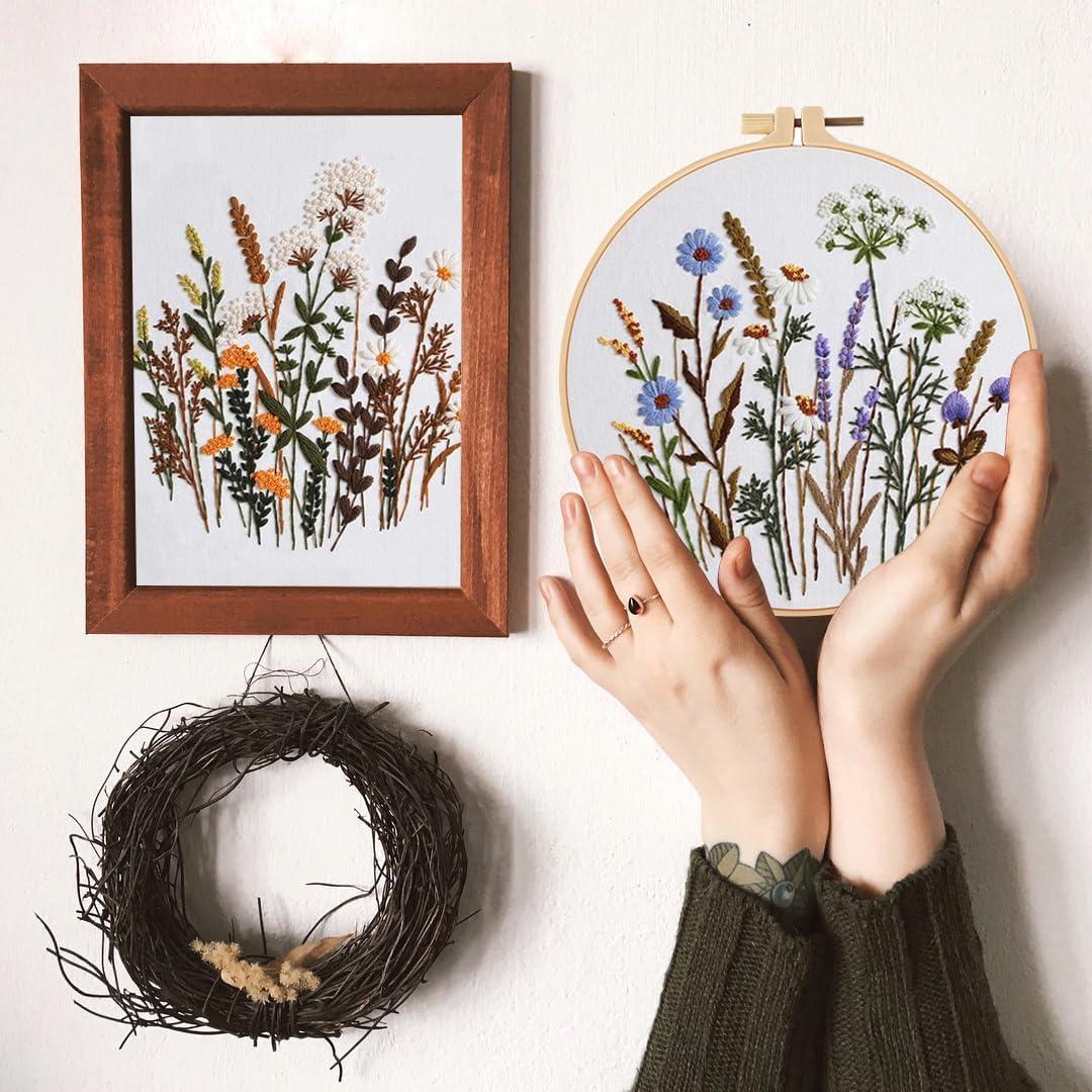 Kit de Bordado COCOMOX para Principiantes - 3 Telas Flores