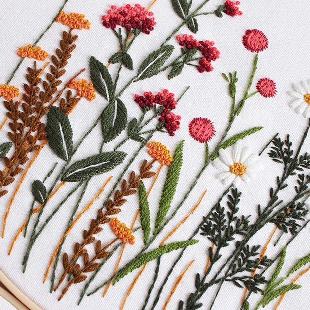 Kit de Bordado COCOMOX para Principiantes - 3 Telas Flores
