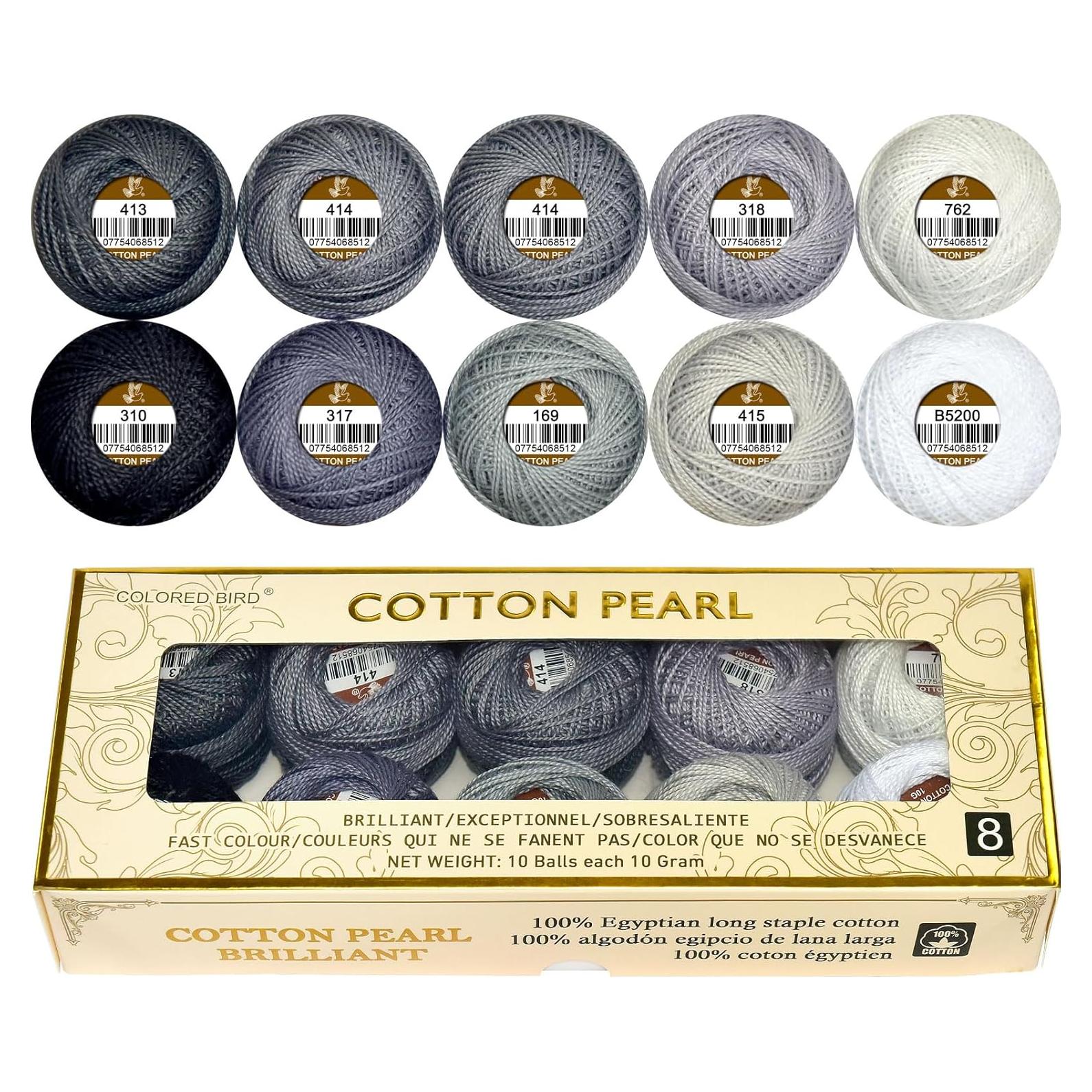 Hilo de Bordado Algodón Egipcio 10 Colores 10g Pájaro de Colores