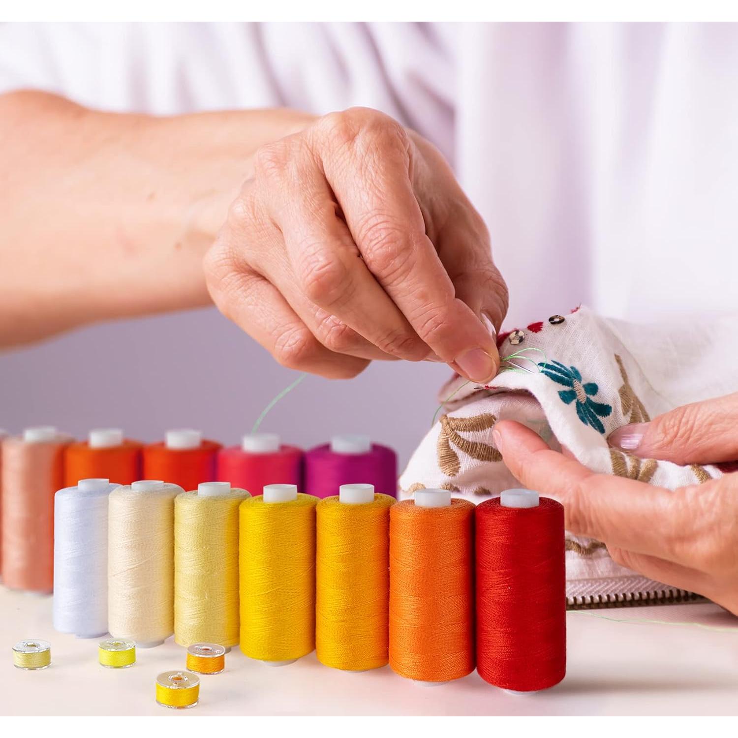 Kit de Hilo de Coser ilauke 72 Piezas 36 Colores 550 Metros