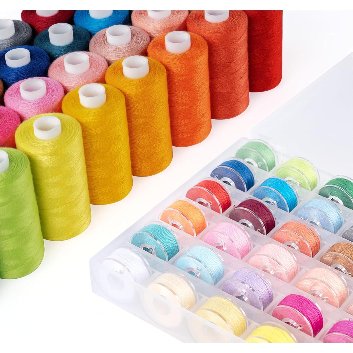 Kit de Hilo de Coser ilauke 72 Piezas 36 Colores 550 Metros