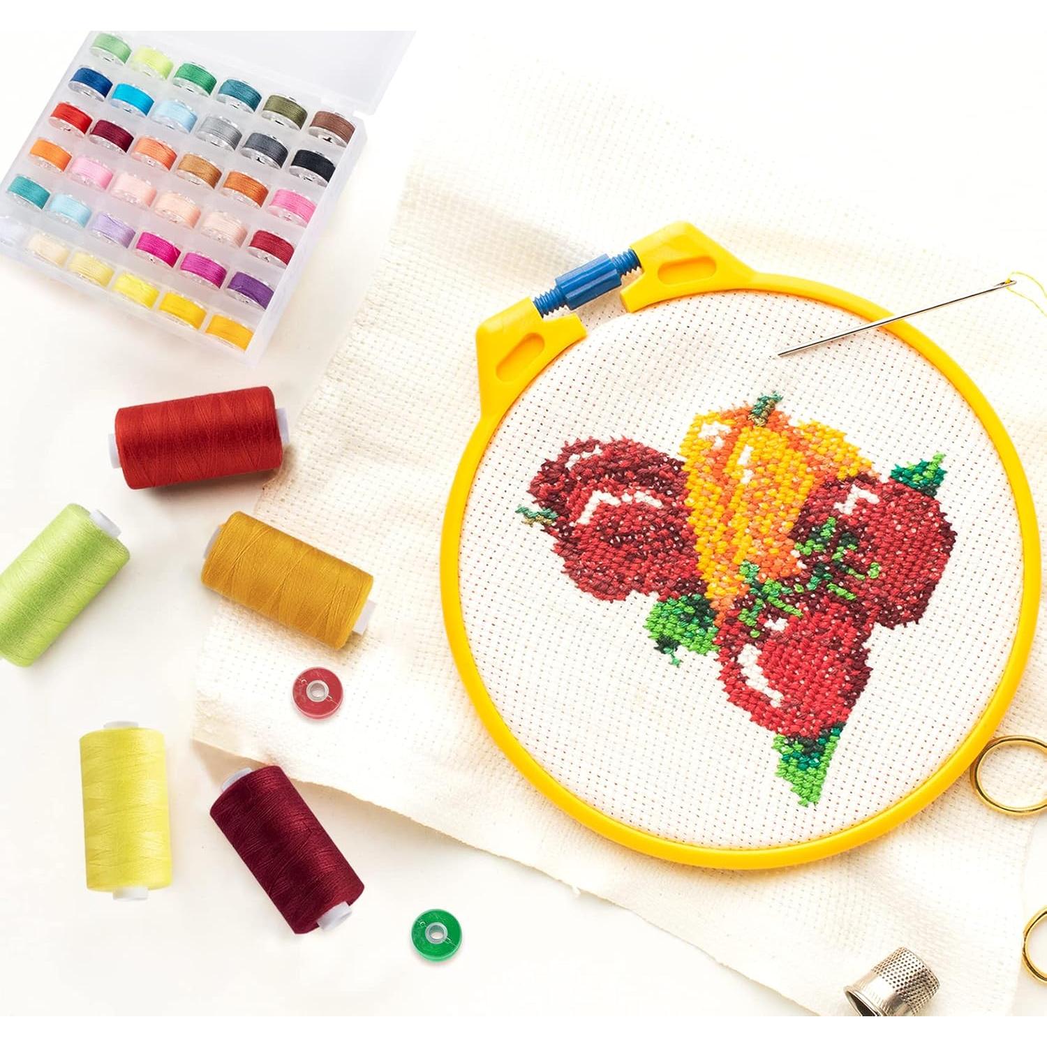 Kit de Hilo de Coser ilauke 72 Piezas 36 Colores 550 Metros