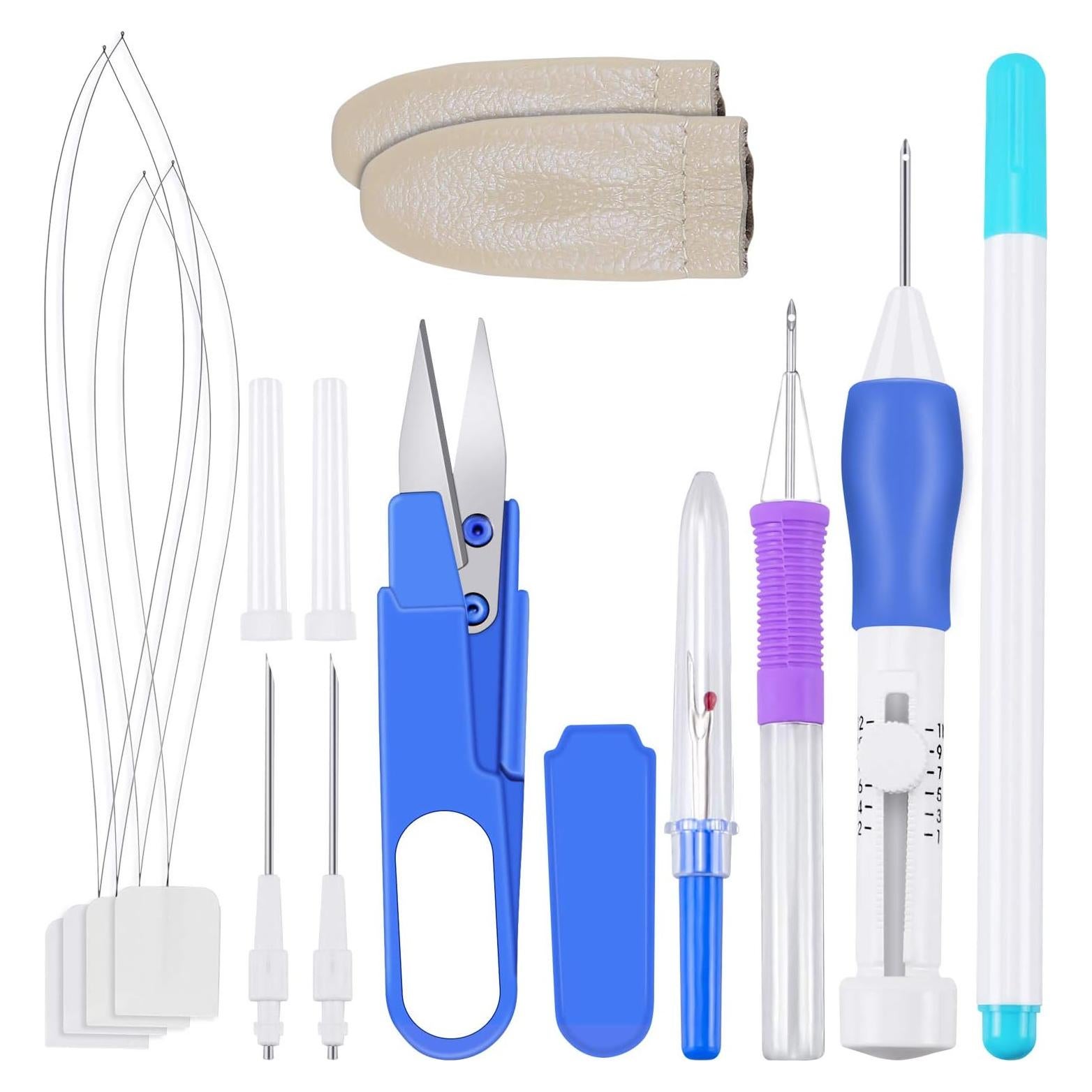 Kit de Bordado con Aguja Punch SelfTek 12 Piezas para Principiantes