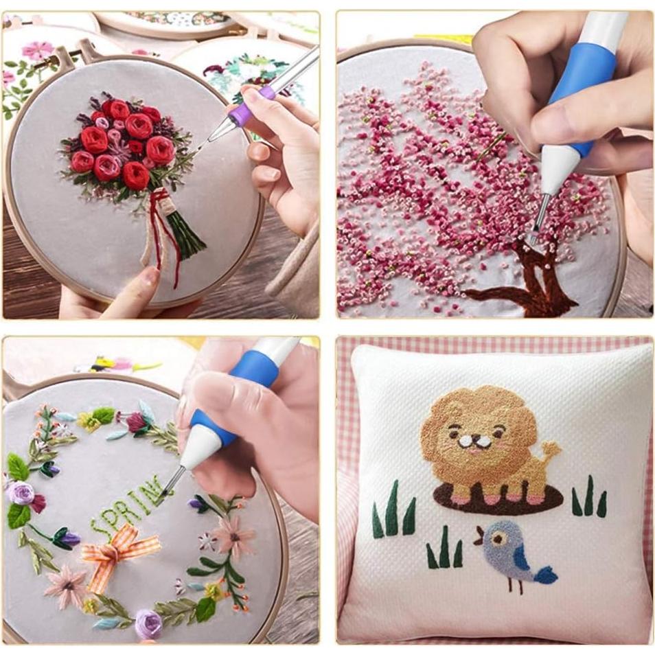 Kit de Bordado con Aguja Punch SelfTek 12 Piezas para Principiantes