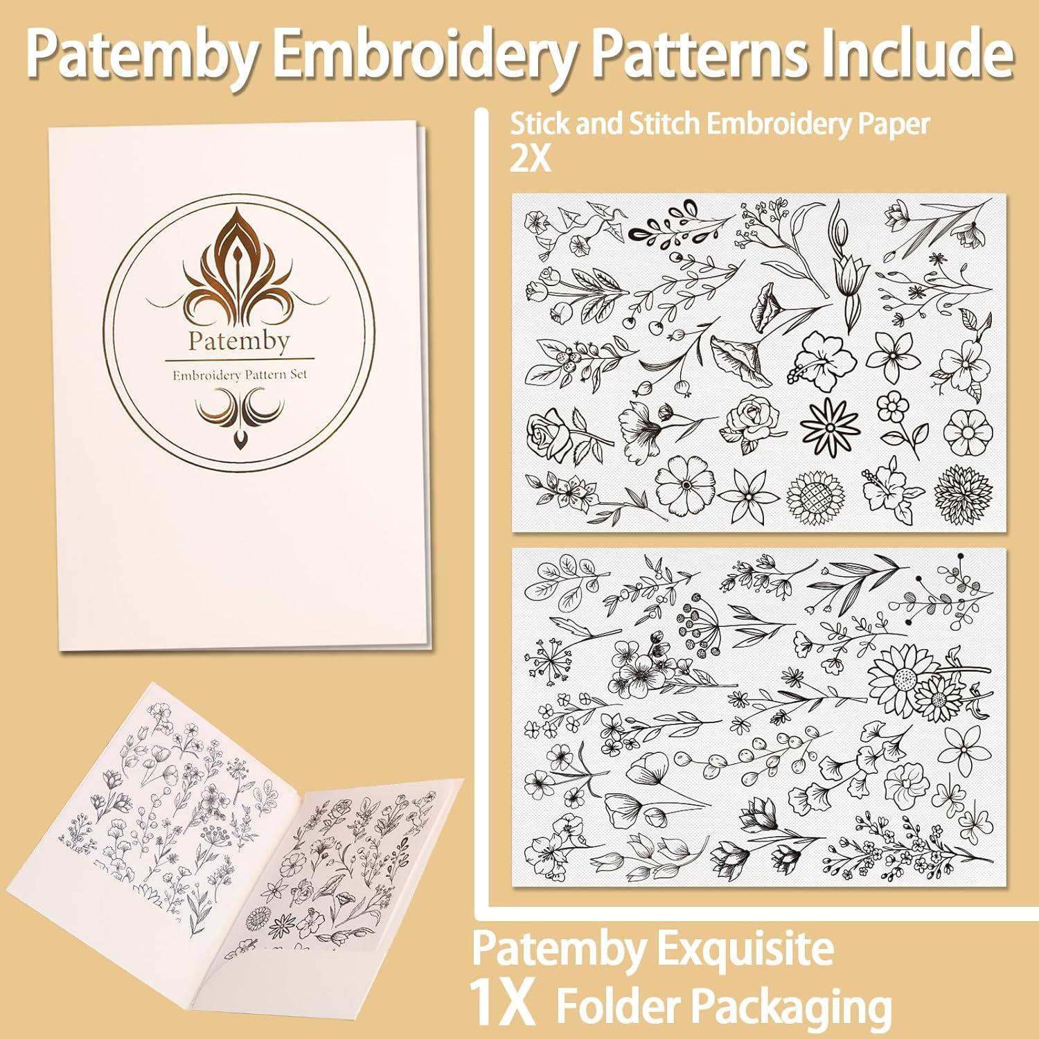 Patemby 50 Piezas Estabilizadores de Bordado Solubles en Agua