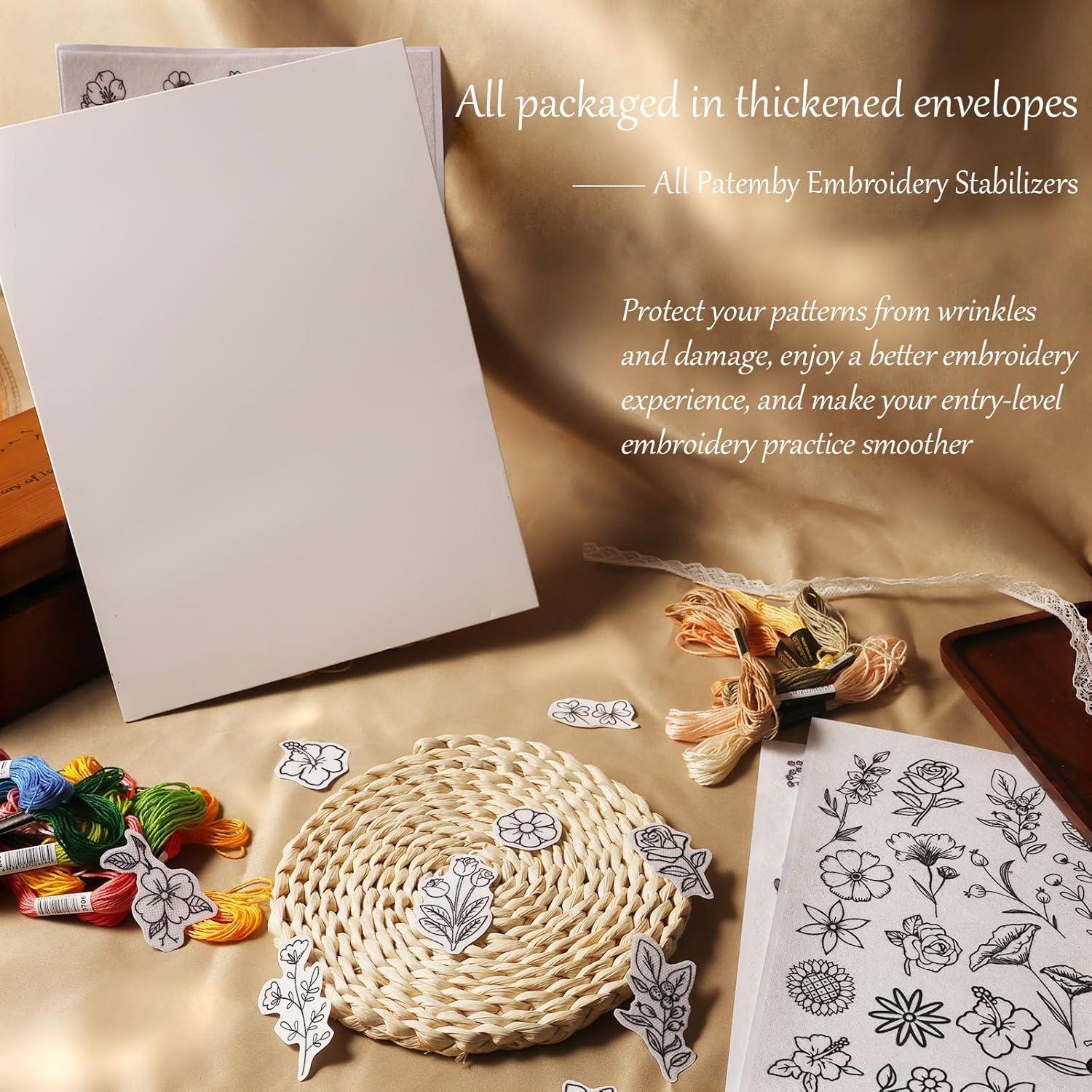 Patemby 50 Piezas Estabilizadores de Bordado Solubles en Agua