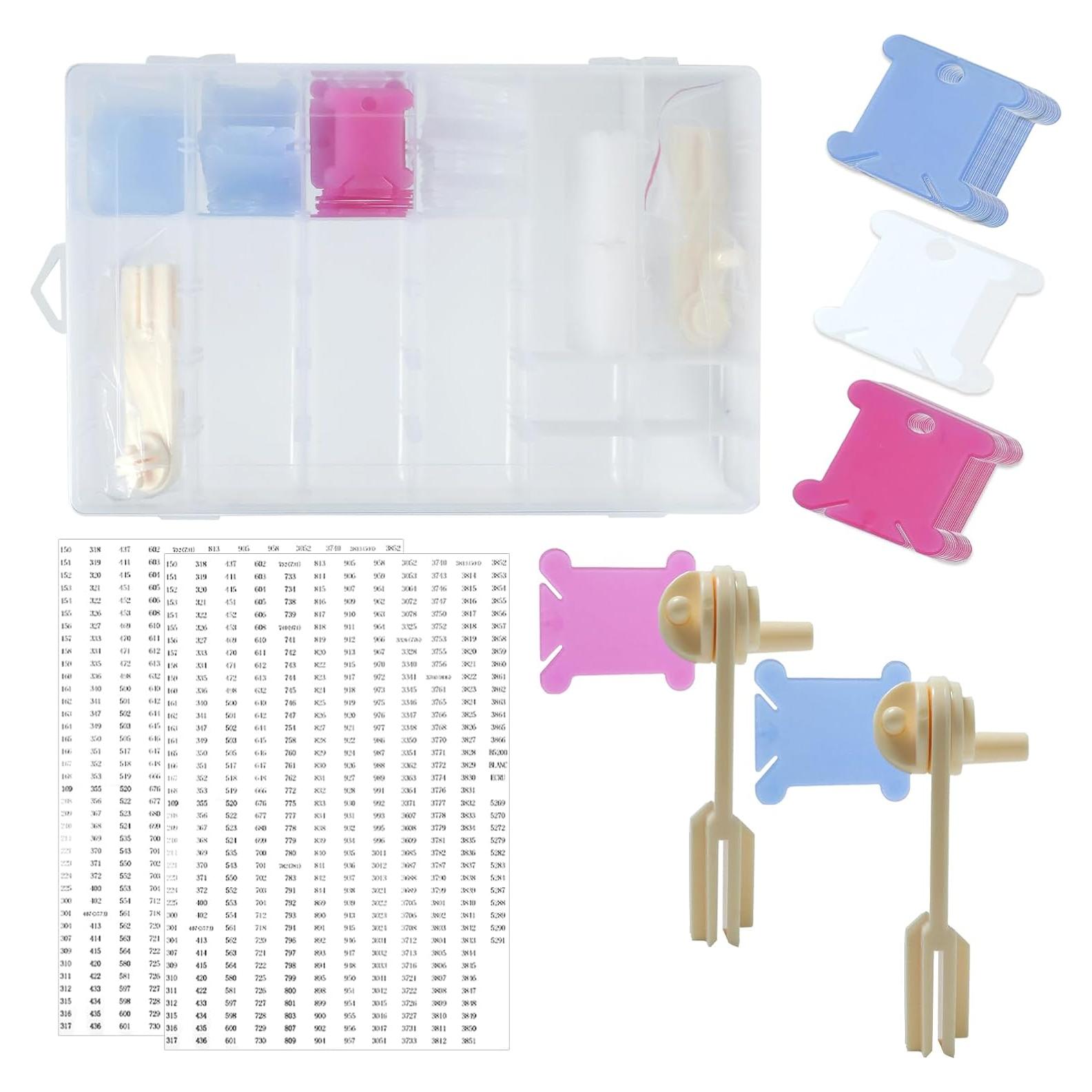 Kit de 124 Piezas de Hilo de Bordado Gabrella con Organizador