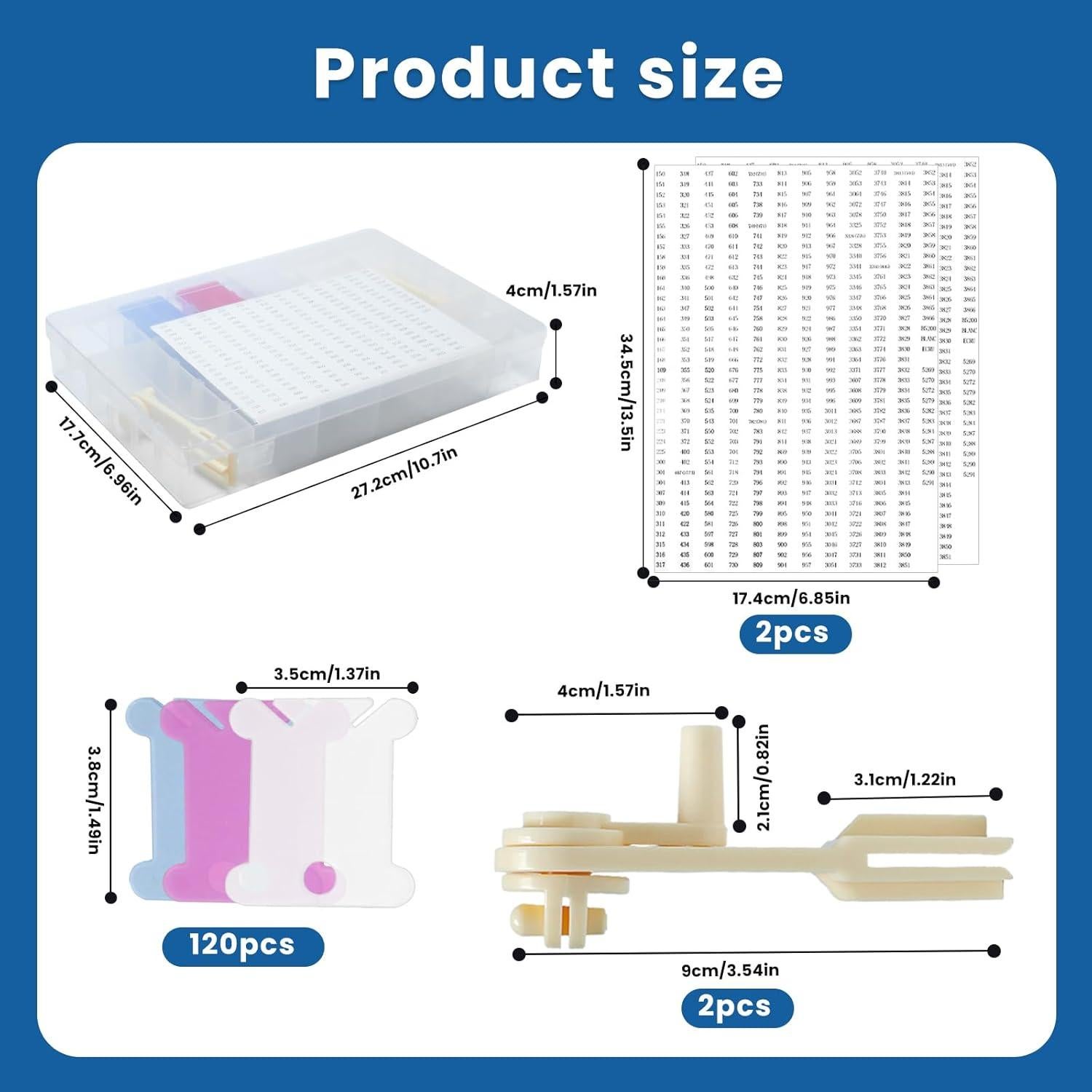 Kit de 124 Piezas de Hilo de Bordado Gabrella con Organizador