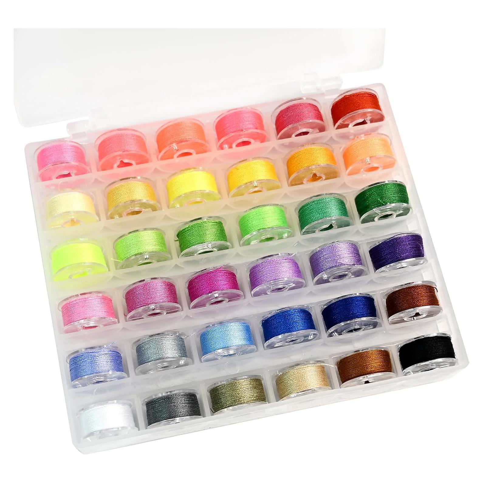 Juego de 36 Bobinas Preenhebradas y Hilos de Coser Wahijihe