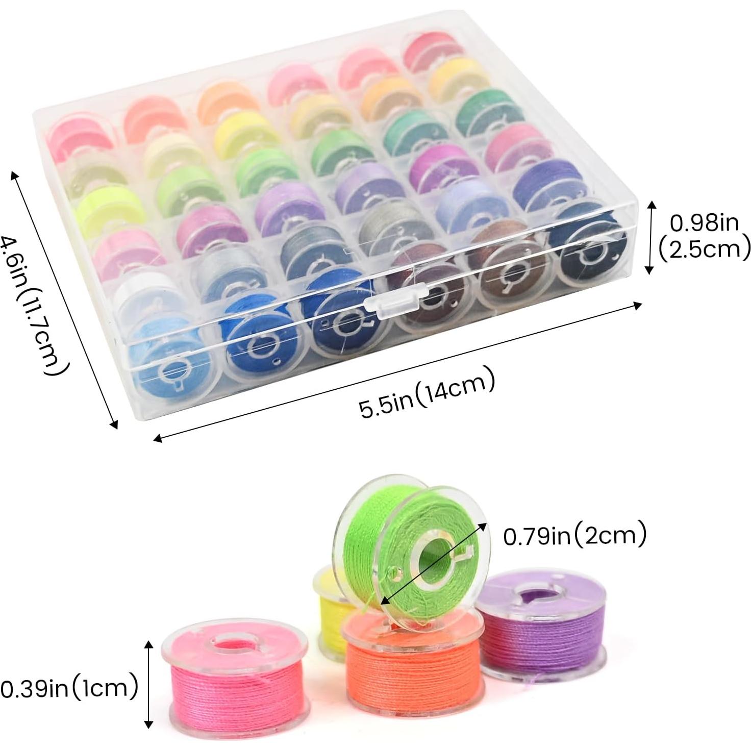 Juego de 36 Bobinas Preenhebradas y Hilos de Coser Wahijihe