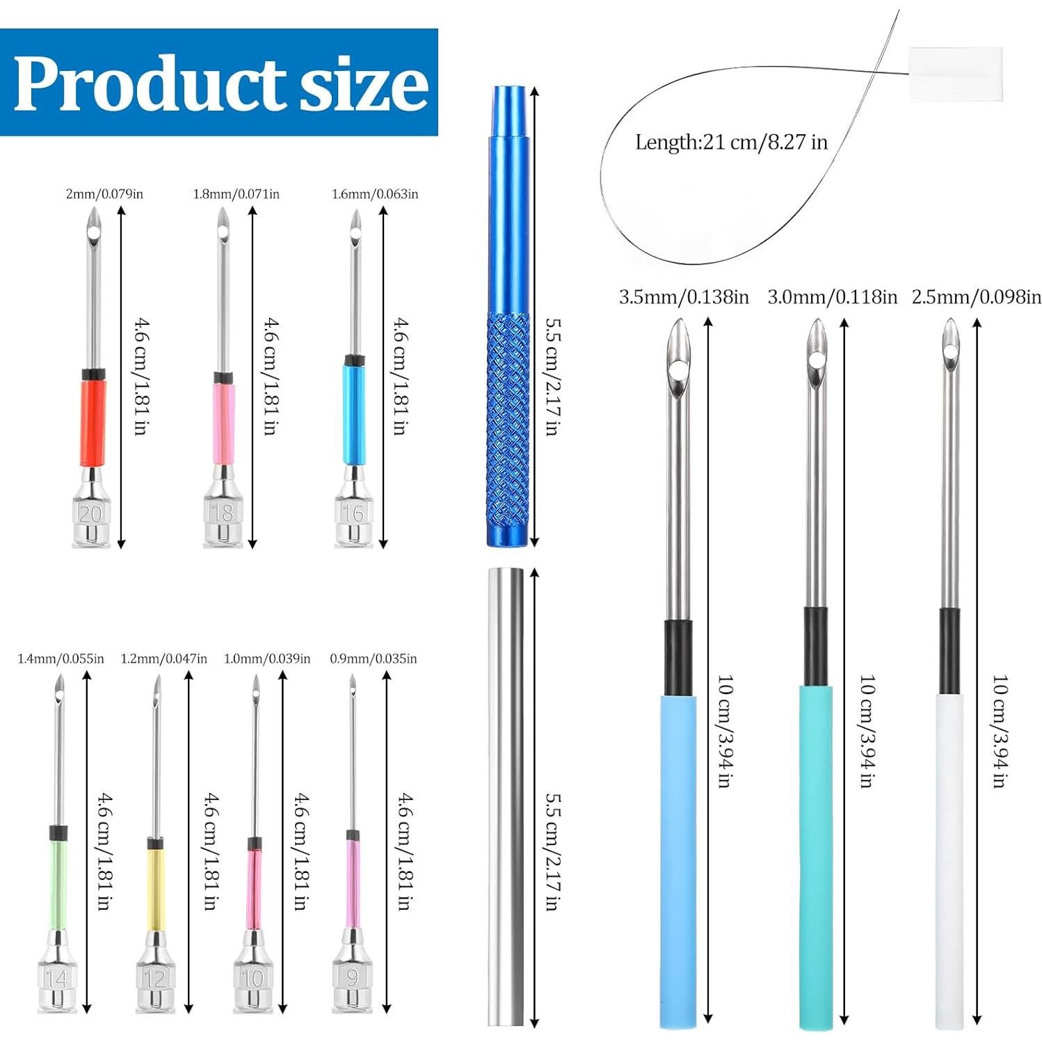 Kit de Agujas de Punch AOZUO 13 Piezas con Almacenamiento