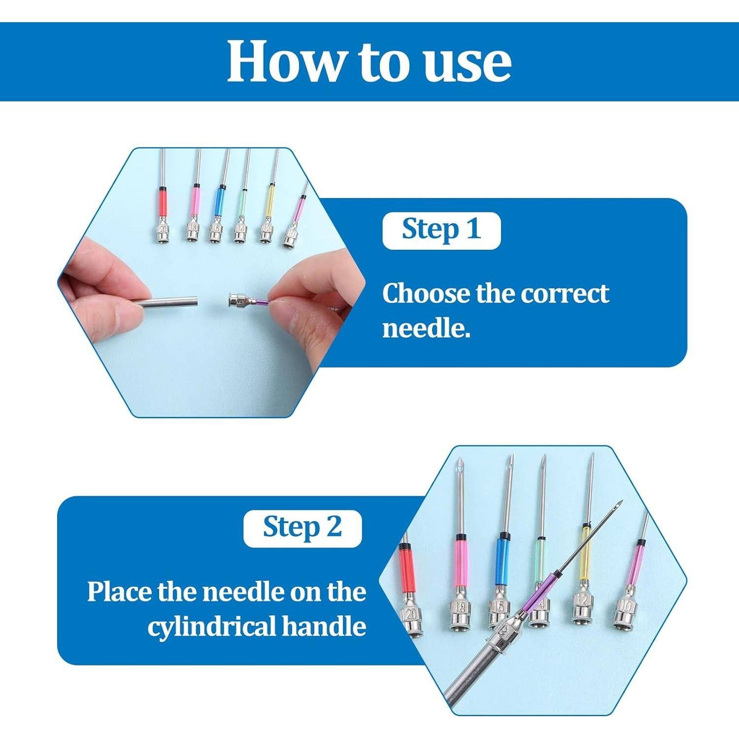 Kit de Agujas de Punch AOZUO 13 Piezas con Almacenamiento