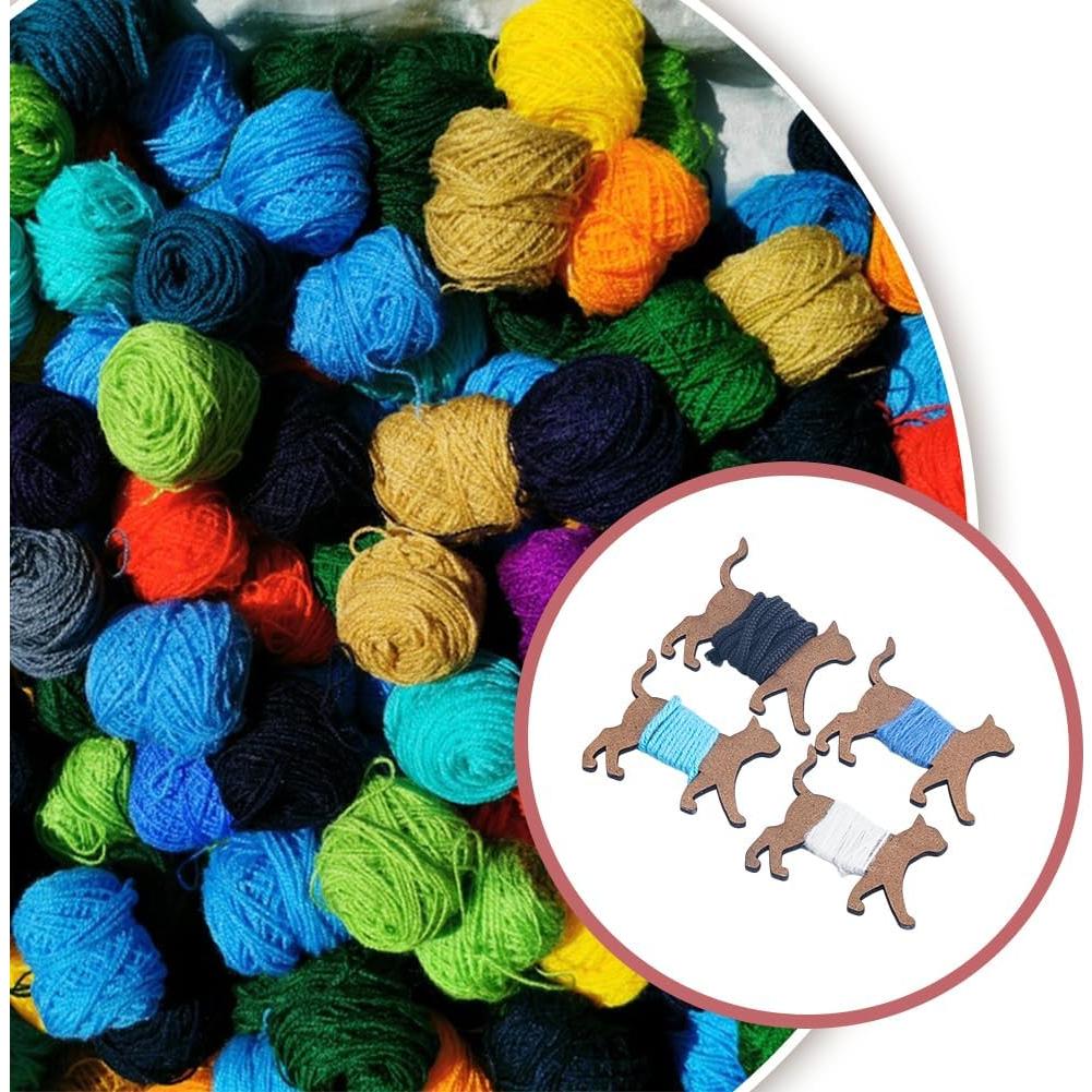 Bobinas de Madera DICOSMETIC 20Pcs Diseño Gato 50mm