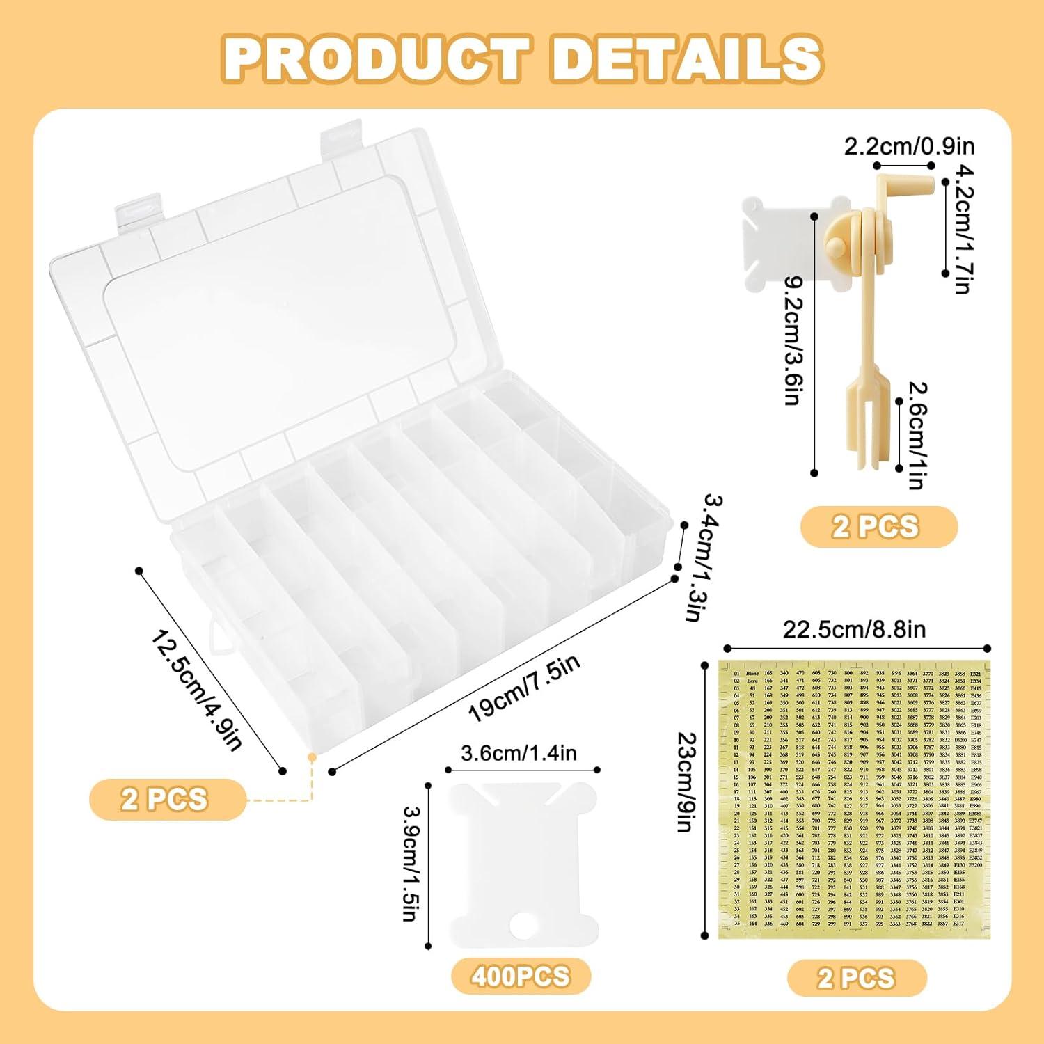 Organizador de Hilo de Bordado ROLYTA 400 Bobinas Plástico
