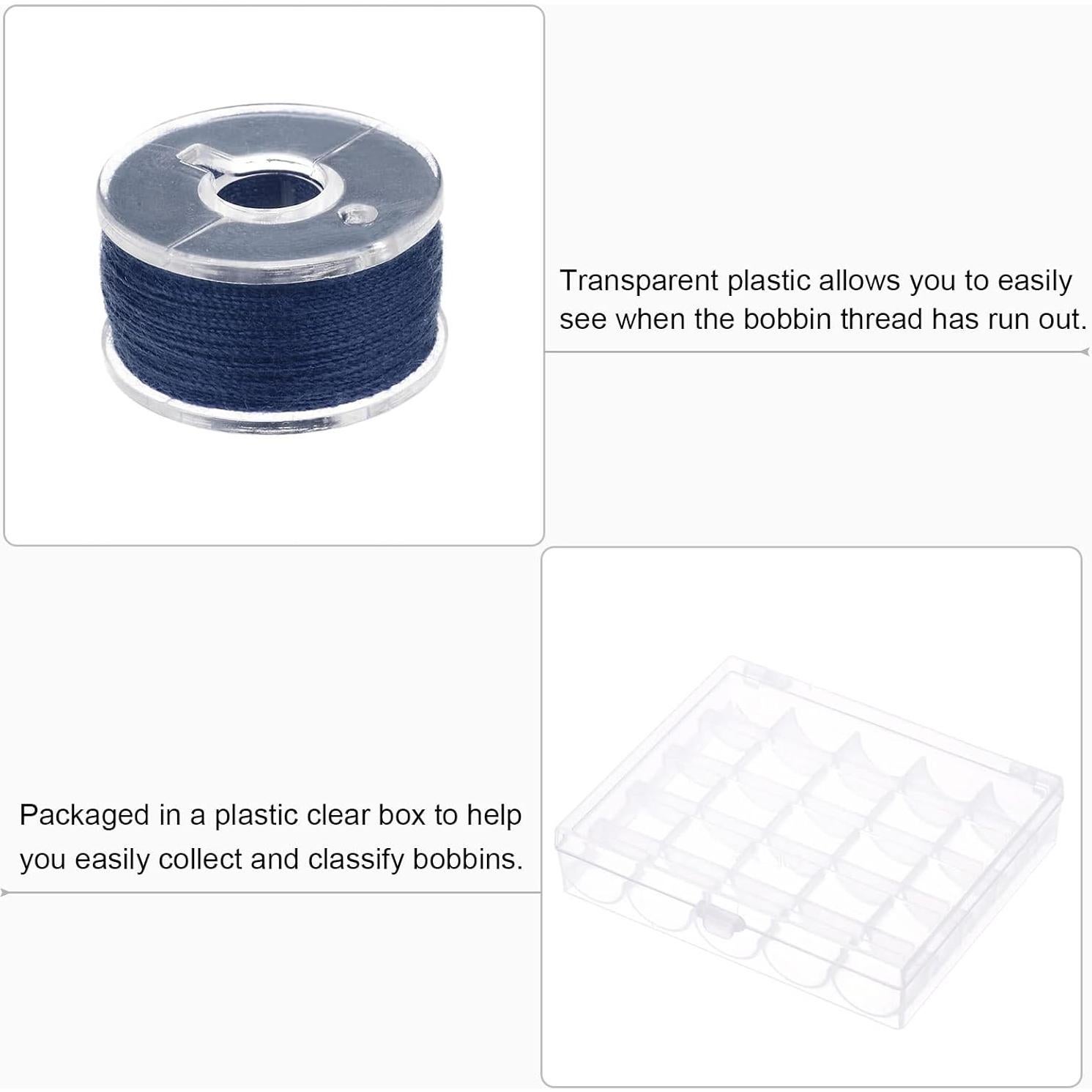 Juego de Hilos de Bobina Preenhebrados Harfington 25 Piezas