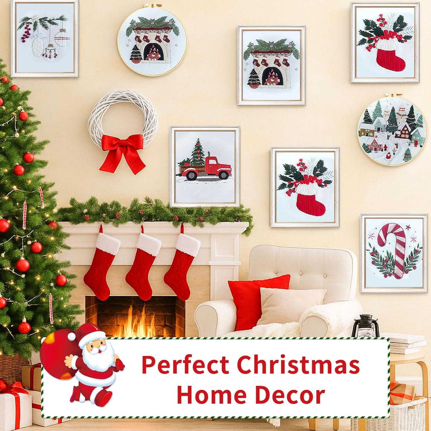 Kit de Bordado de Navidad Canlierr 6 Piezas para Principiantes