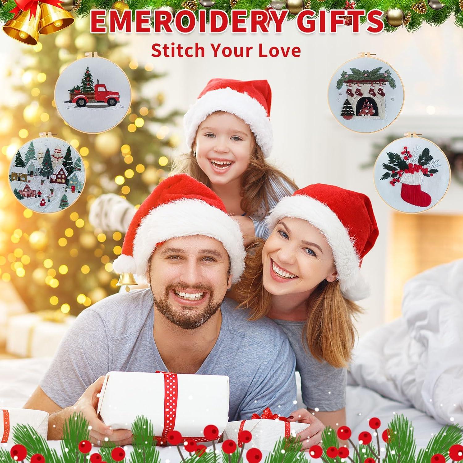 Kit de Bordado de Navidad Canlierr 6 Piezas para Principiantes