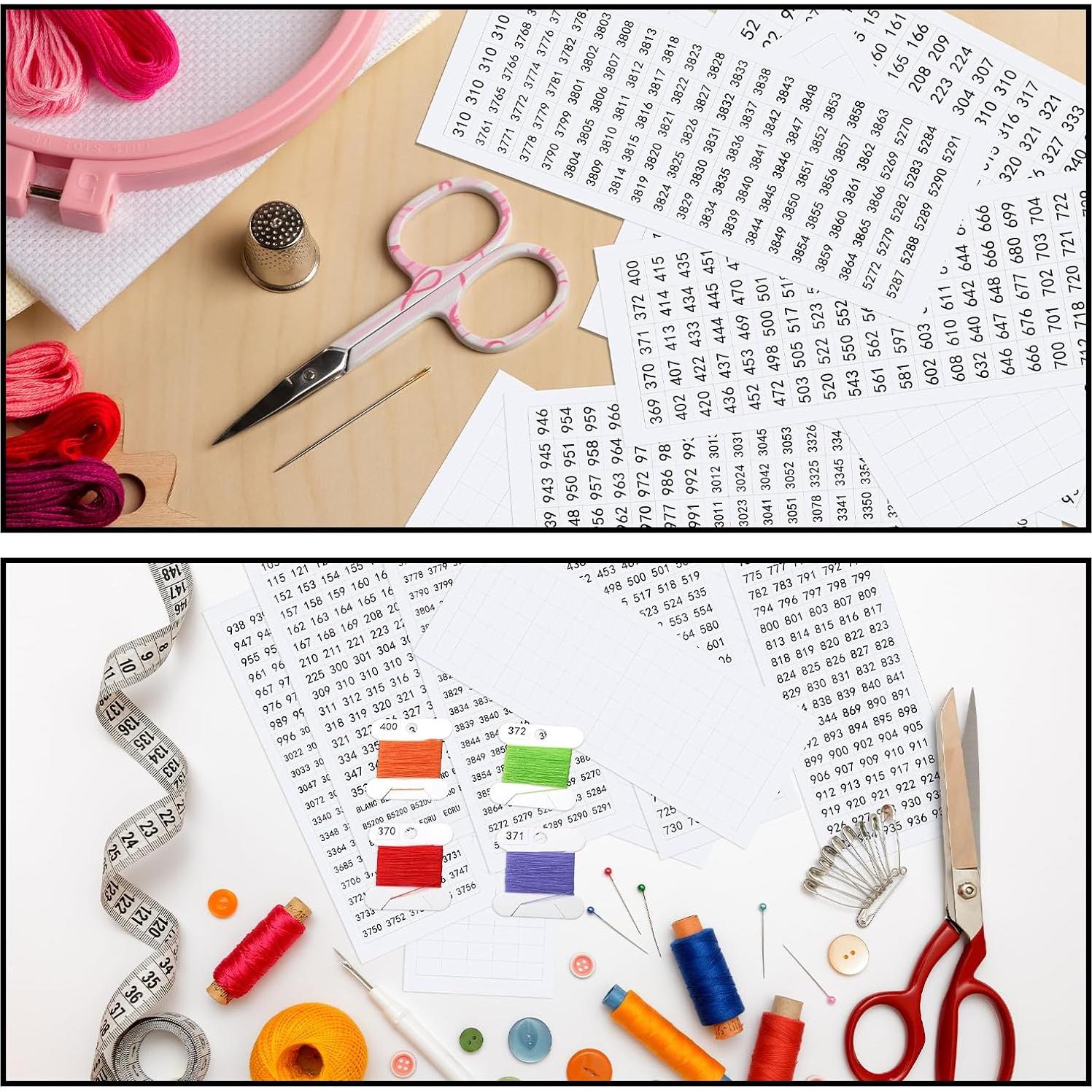 Conjunto de 800 Etiquetas de Números Marspark para Costura