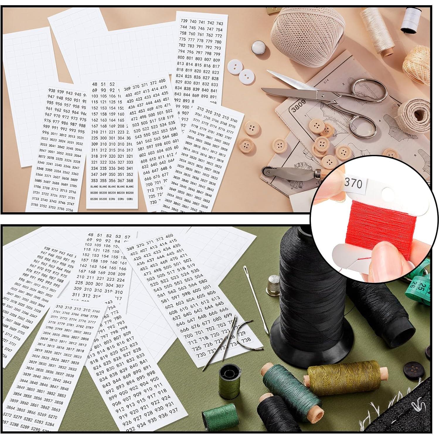 Conjunto de 800 Etiquetas de Números Marspark para Costura