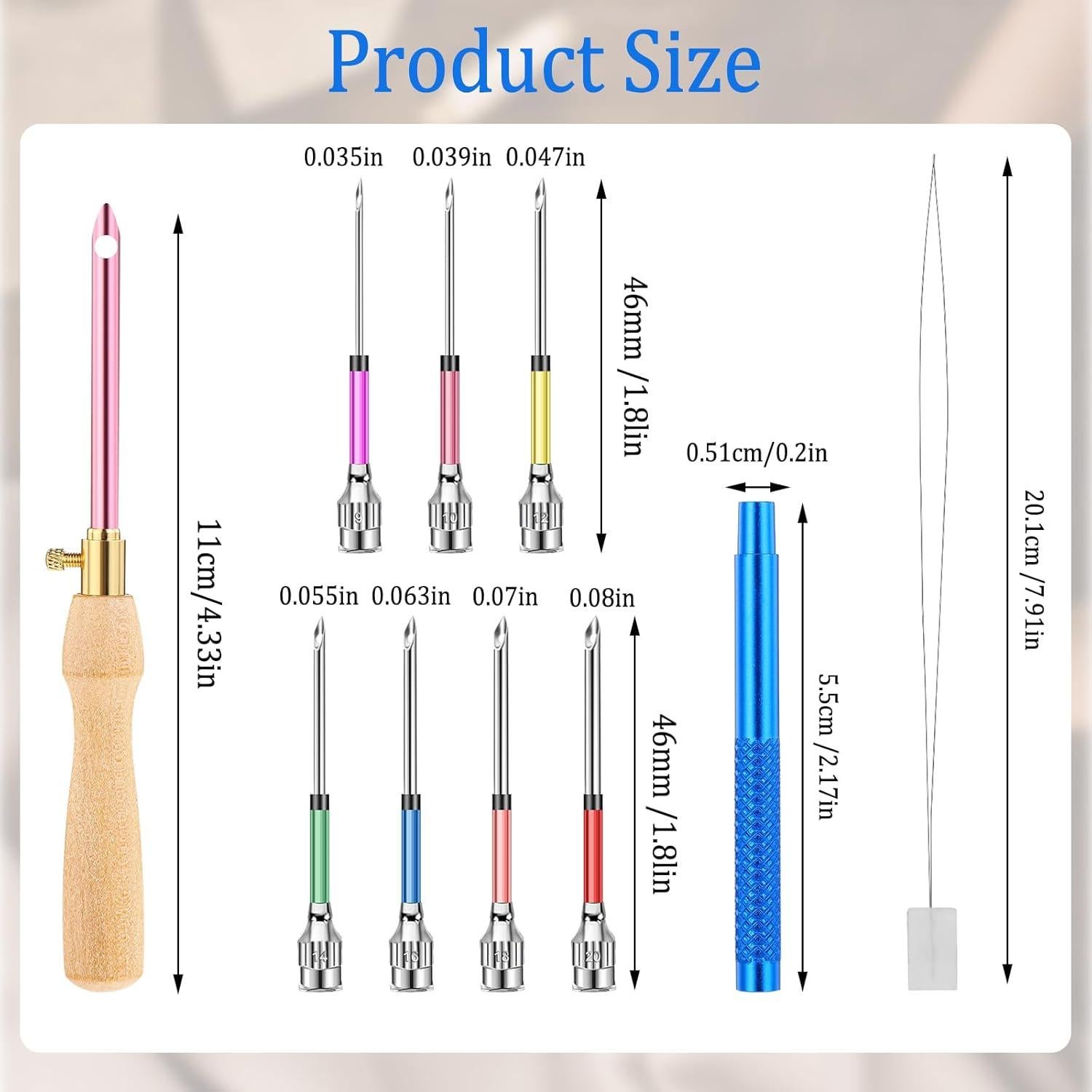 Kit de Agujas de Punch COMNICO 10 Piezas para Bordado DIY
