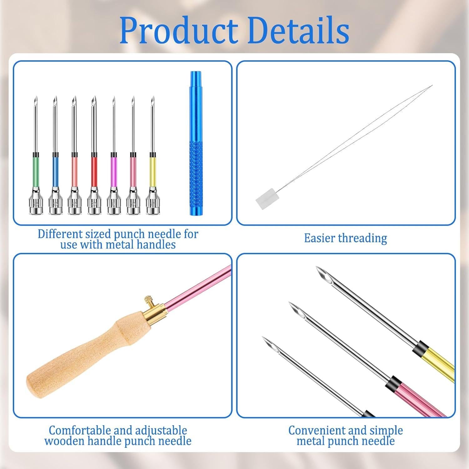 Kit de Agujas de Punch COMNICO 10 Piezas para Bordado DIY