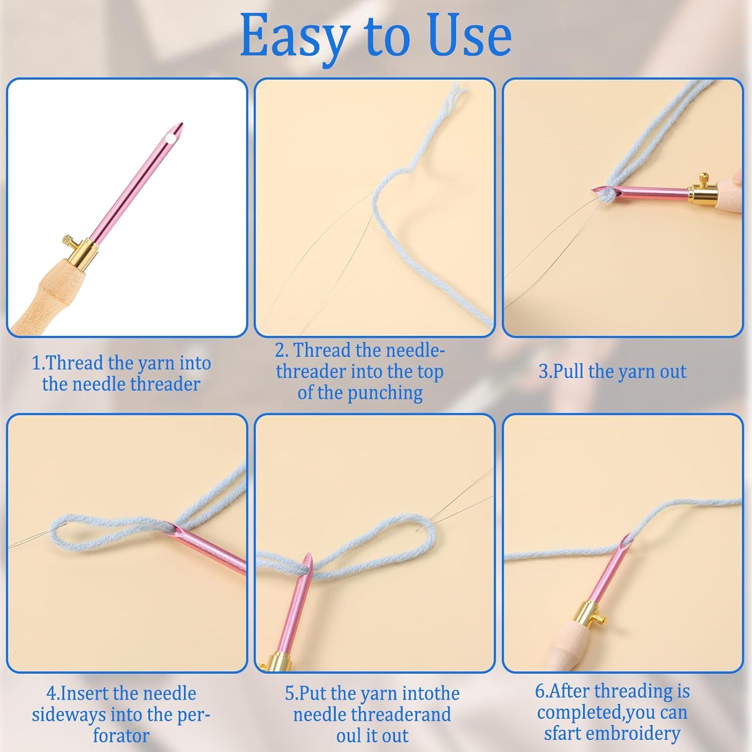 Kit de Agujas de Punch COMNICO 10 Piezas para Bordado DIY