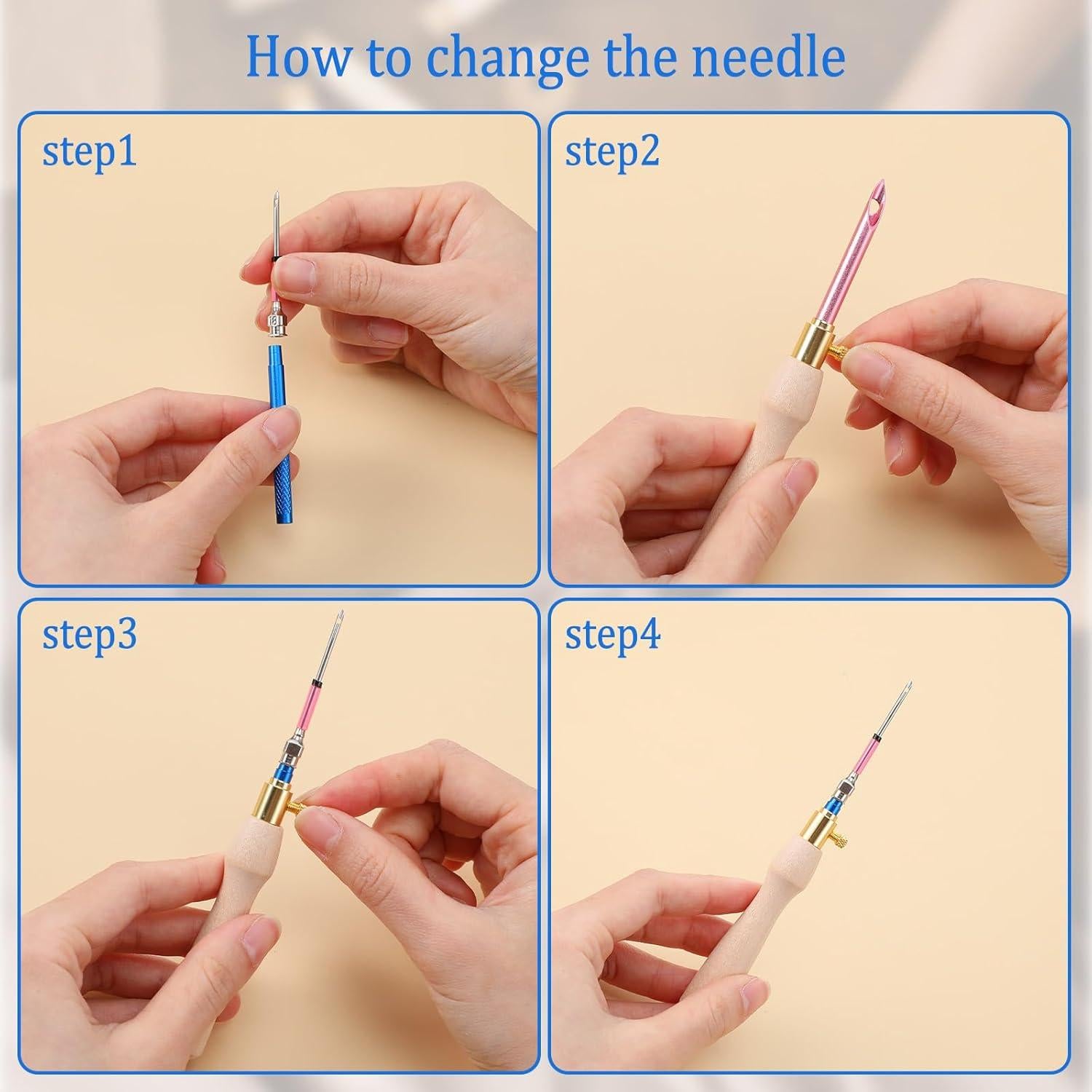 Kit de Agujas de Punch COMNICO 10 Piezas para Bordado DIY