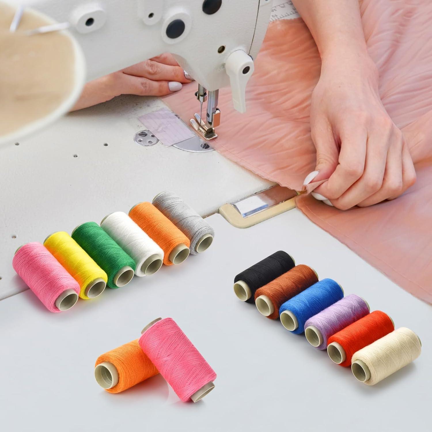 Kit de Hilo de Coser Wteehn 12 Colores 320m con Agujas