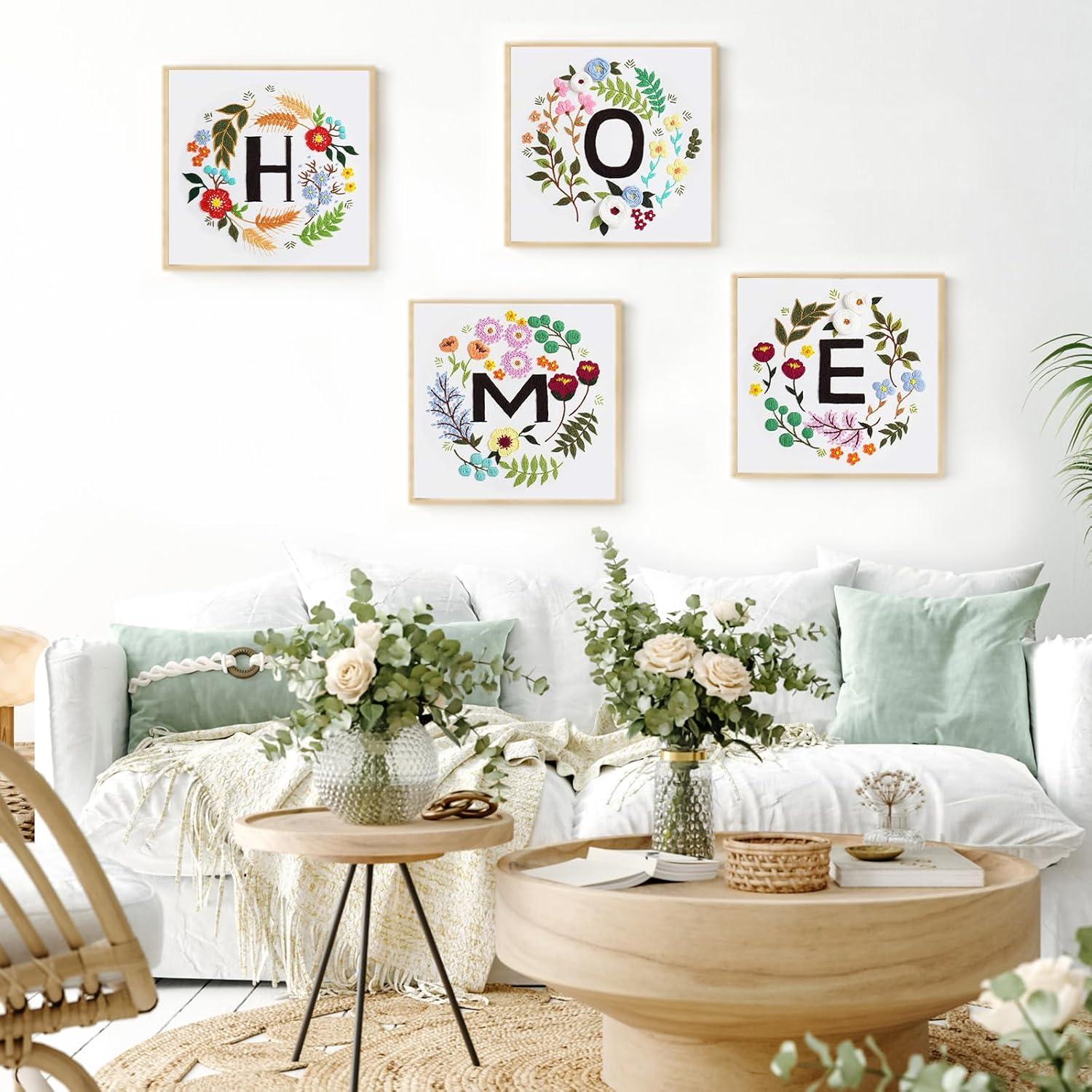 Kit de Bordado a Mano LOMOHOO para Principiantes - Floral